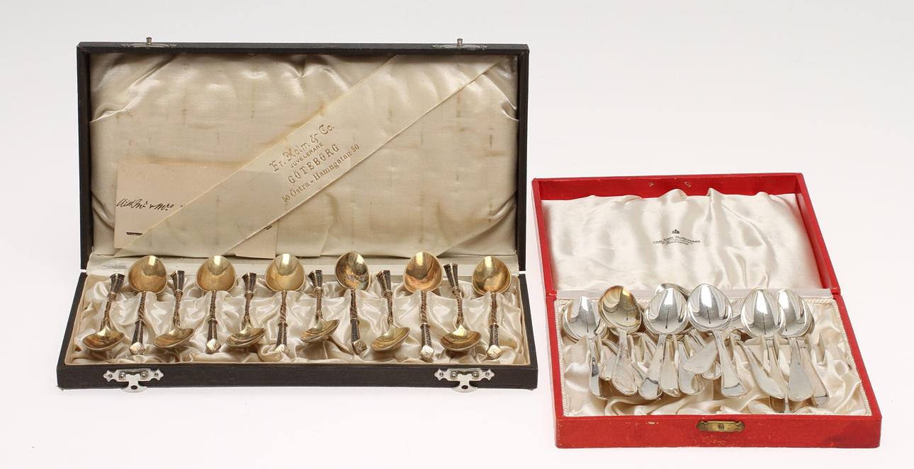 KAFFESKEDAR, 27 st, silver, 18/1900-tal.
