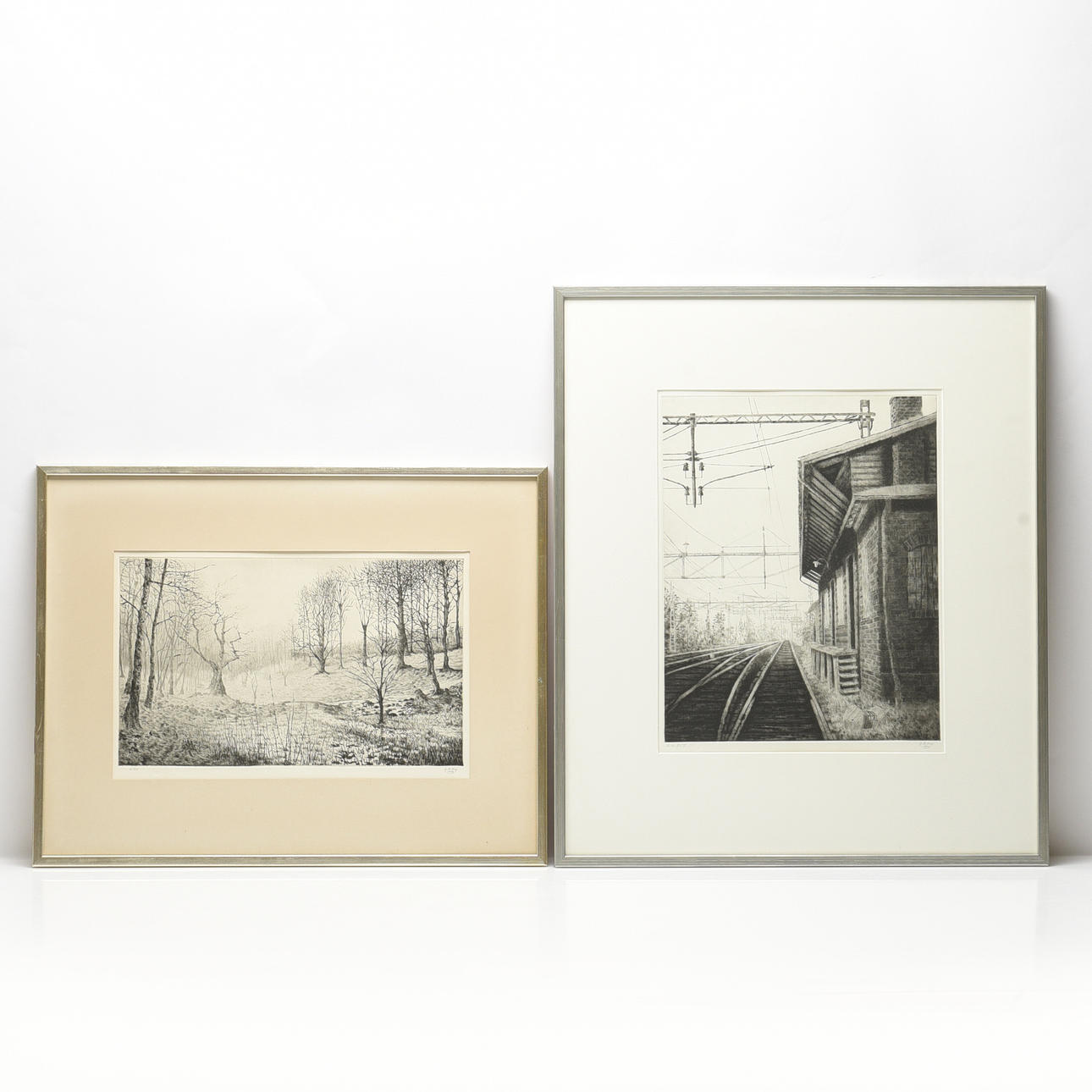 GÖRAN BILLING, 2 pieces, etchings.