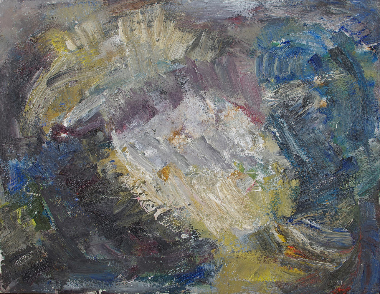 BRITA MOLIN. TILLSKRIVEN. "Fågeloffer", olja på duk.