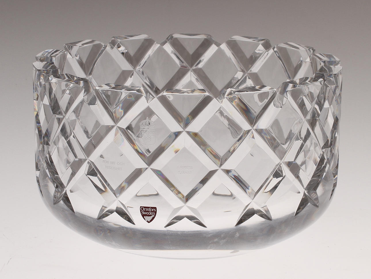 SKÅLAR, 3 st, glas, Orrefors bland annat Gunnar Cyrén.