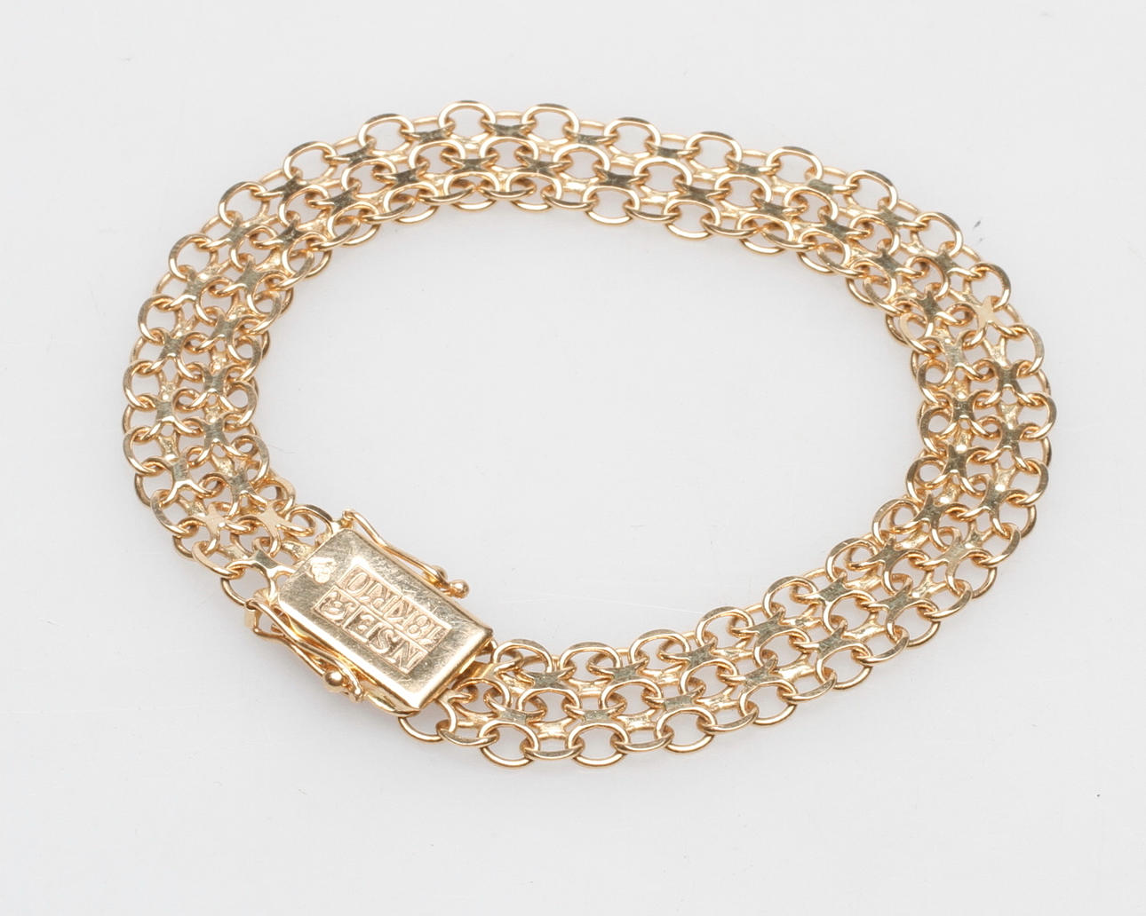 ARMBAND, "X-länk", guld 18k, vikt ca. 15 gram.