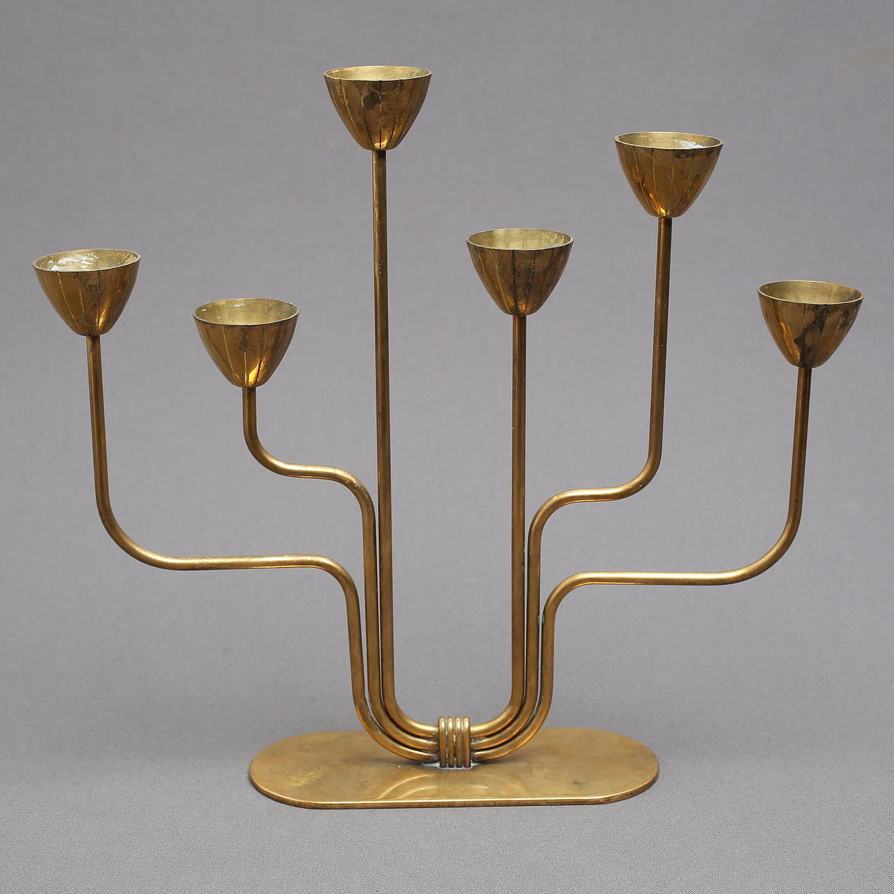 GUNNAR ANDER. Kynttelikkö, messinki, Ystad Metall.