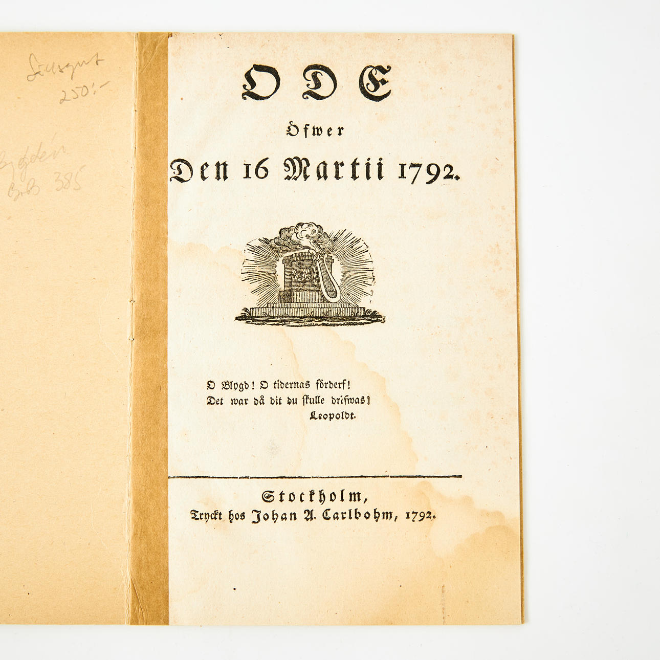 Gustav III:s död m.m. 3 häften.