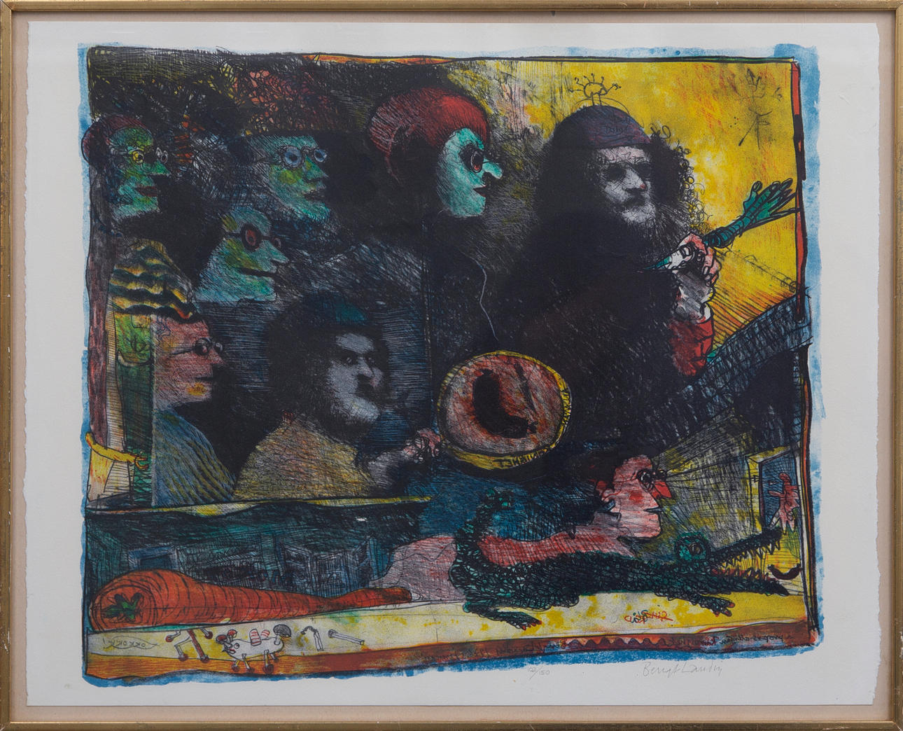 BENGT LANDIN. LITO, signed, 20th century.