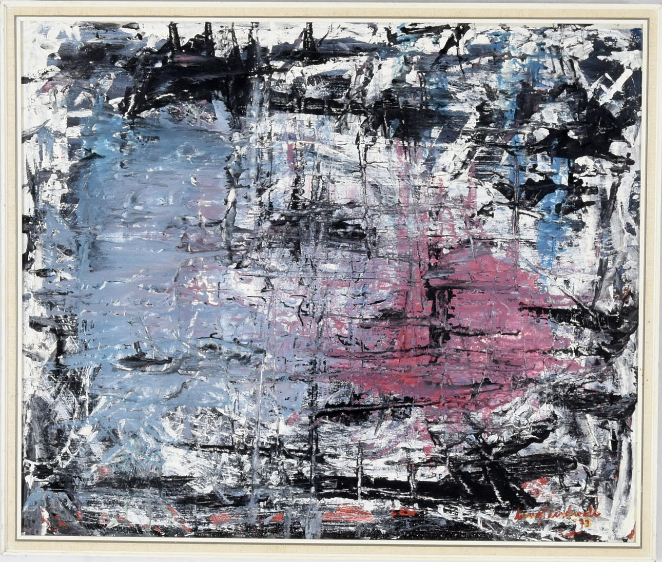 BENGT LINDWALL. Oil on Board.