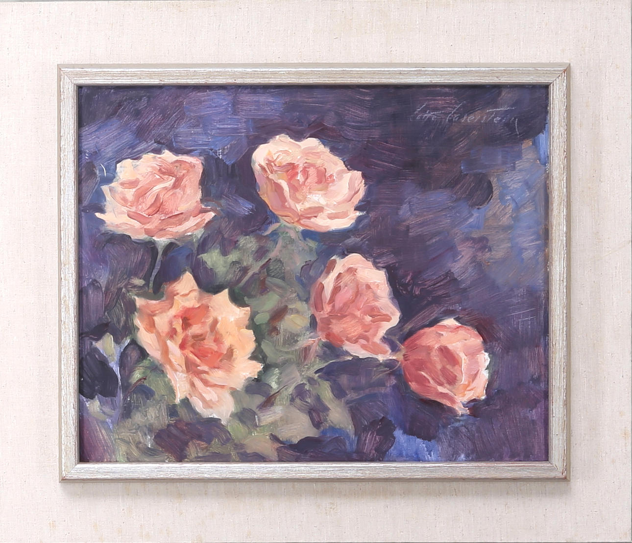 LOTTE LASERSTEIN. Blomsterstilleben, olja på pannå, signerad Lotte Laserstein.