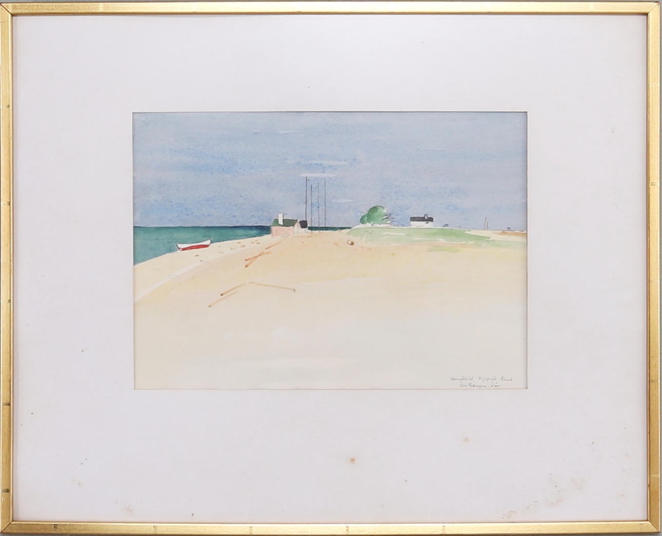 ÅKE PETTERSSON-NÅW. Strandmotiv, Djupvik, Öland, signerad Åke Pettersson-nåw.