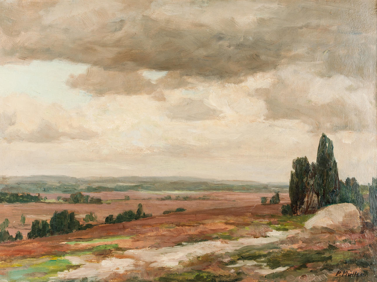 P. MÜLLER. Heidelandschaft.