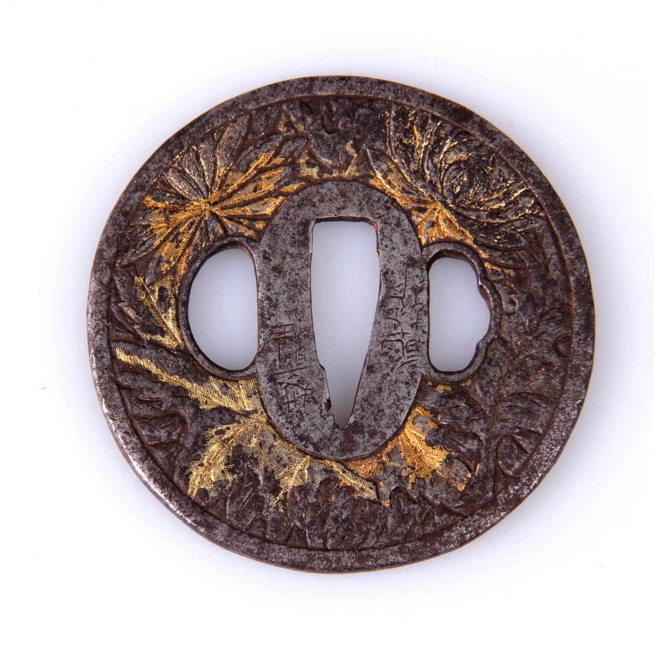 TSUBA, järn, Japan.