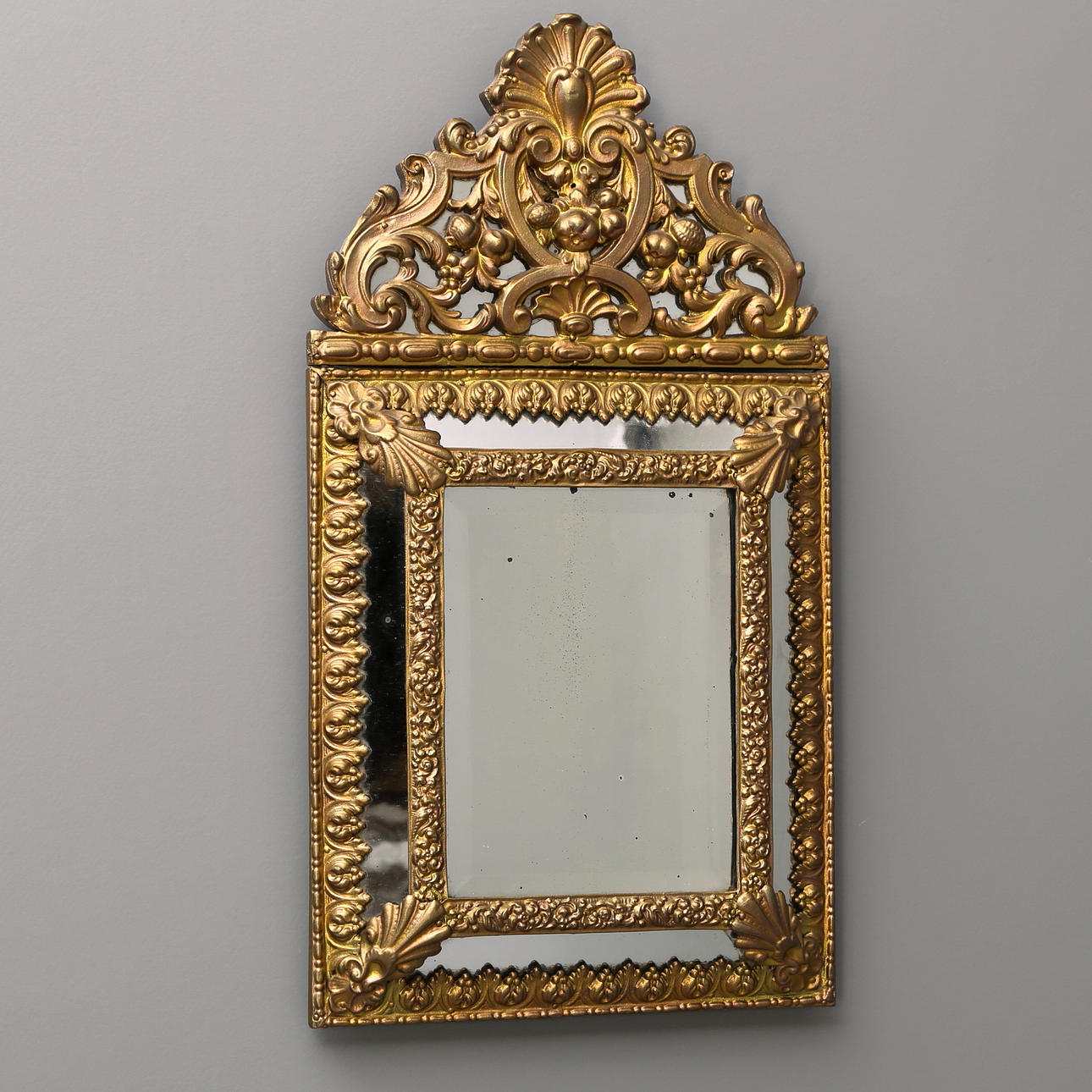 VÄGGSPEGEL, barockstil, 1800-/1900-tal.