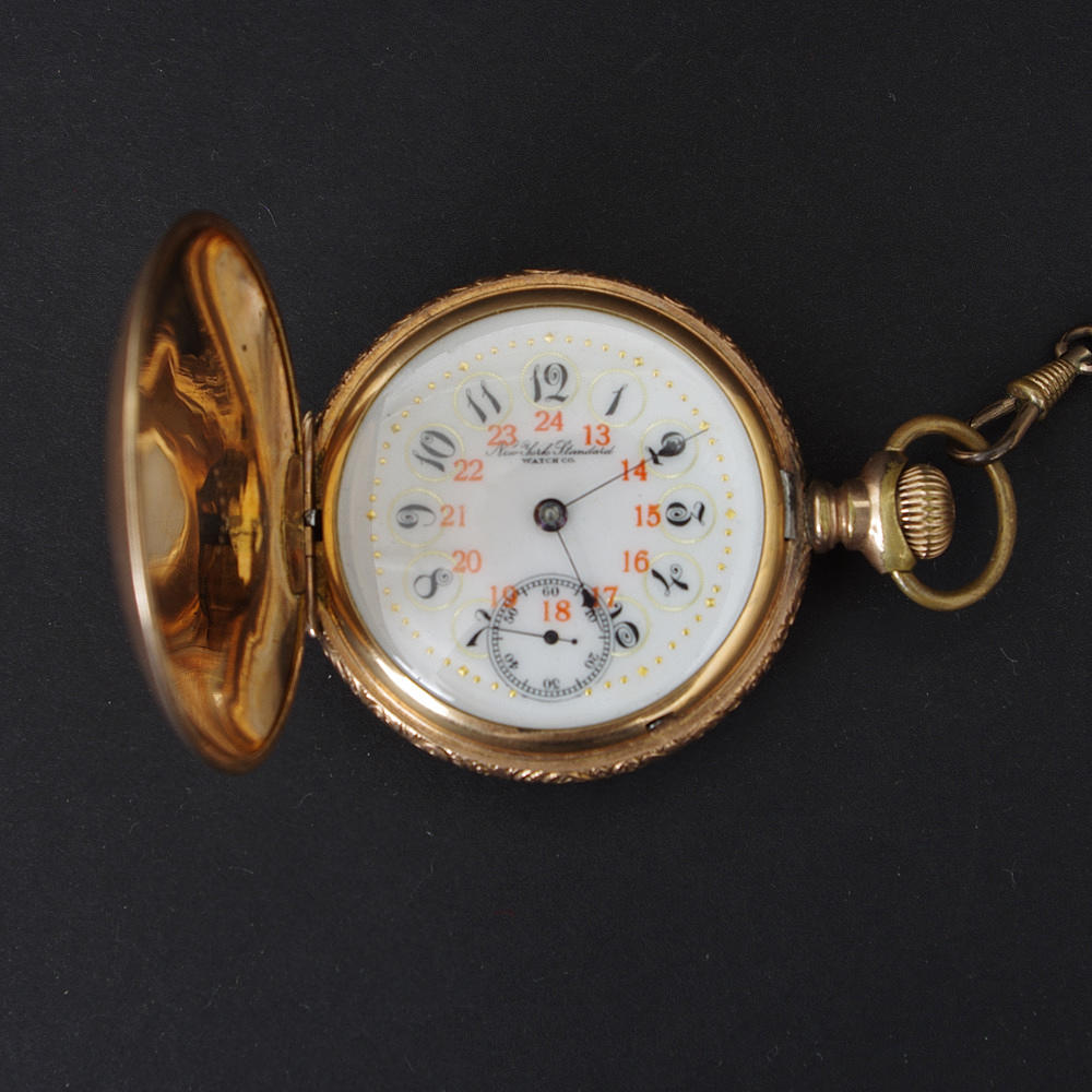 FICKUR, New York Standard Watch Co. USA, förgylld.