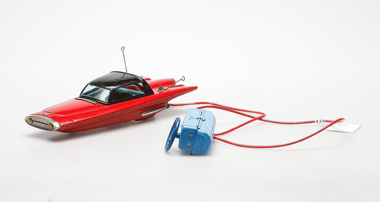 LEKSAKBIL, litograferad plåt, Sinsei, Japan, 1960-tal.