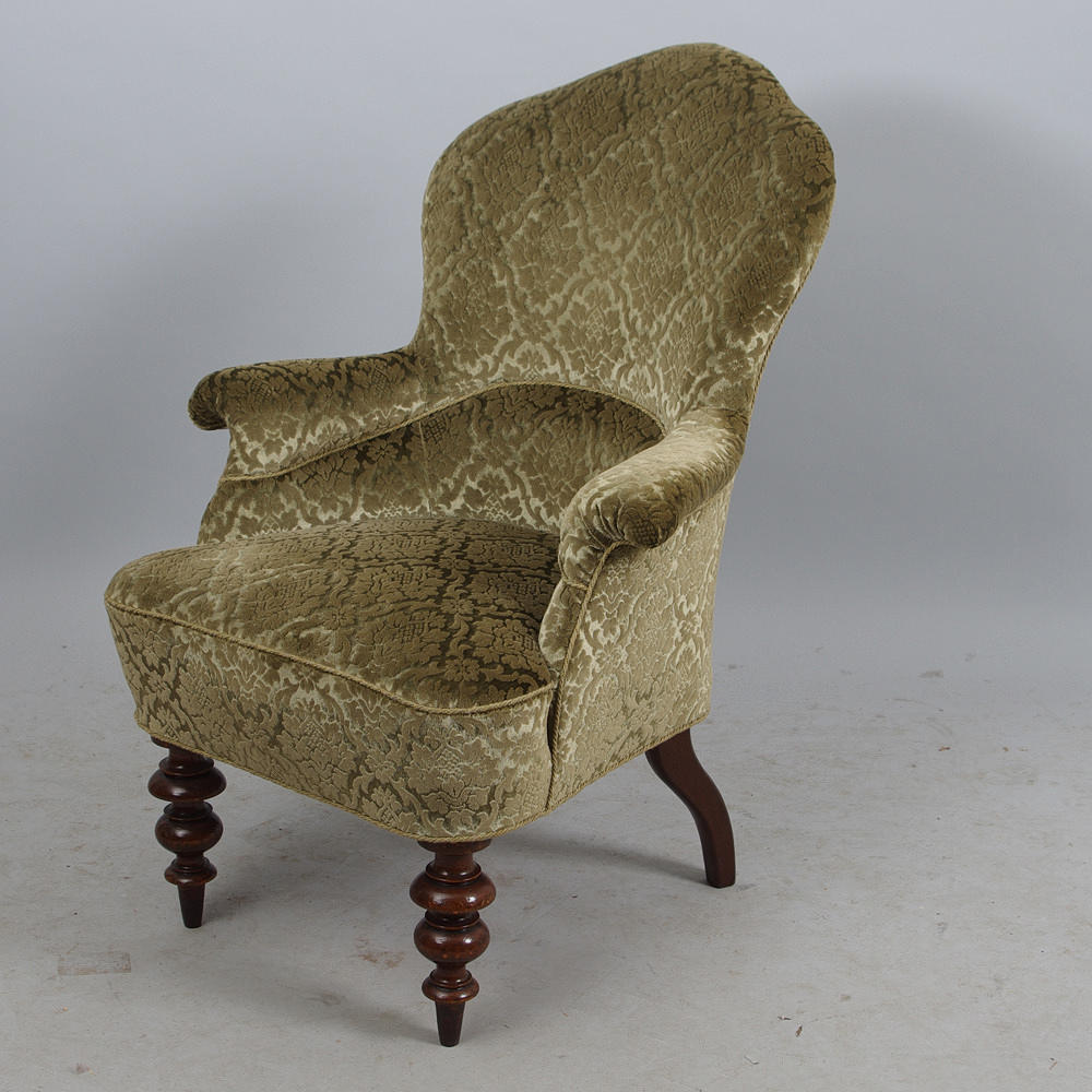 FÅTÖLJ, rokokostil, sent 1800-tal.