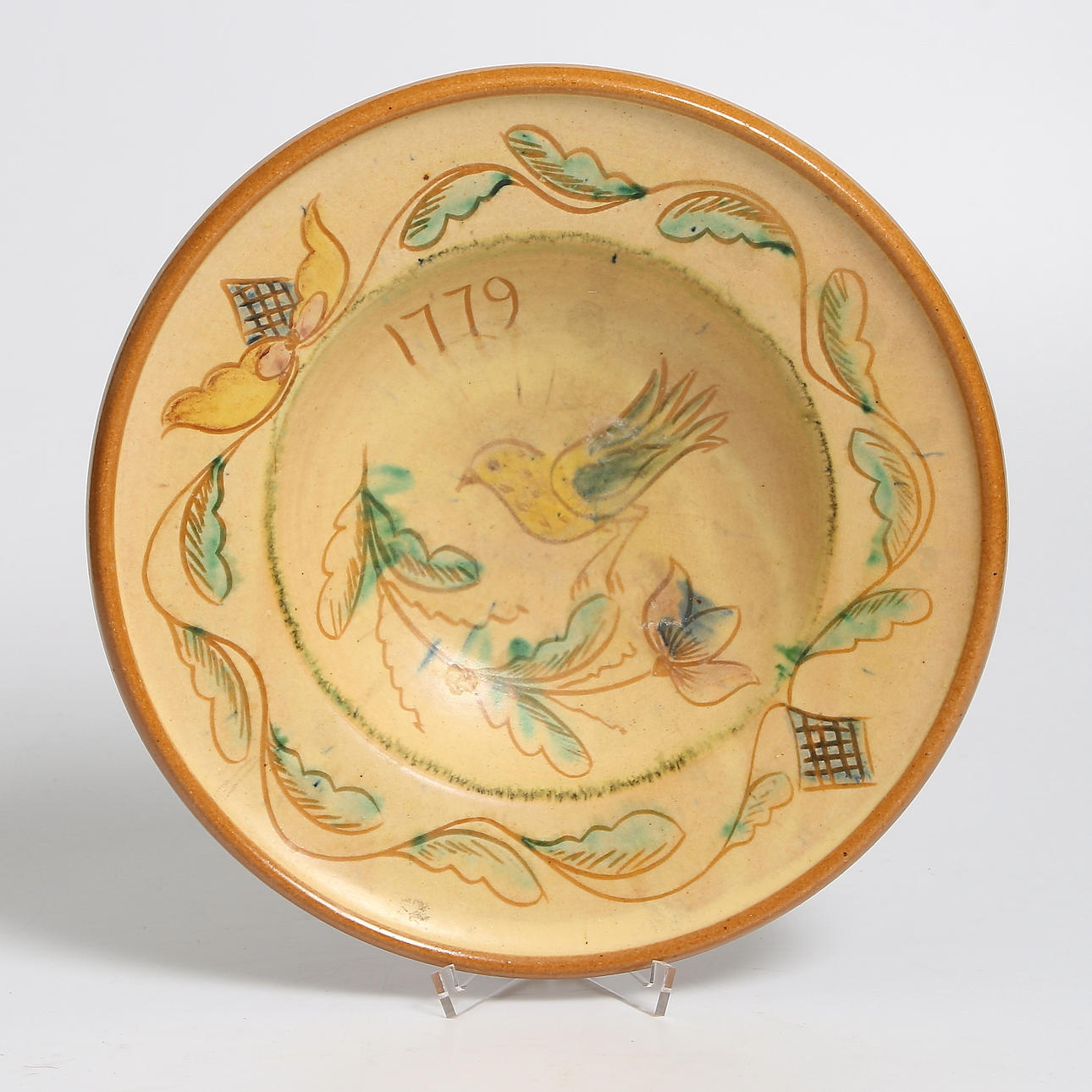 SKÅLFAT, lergods, Olof Larson för Bröderna Larssons keramikverkstad, Laholm. 1900-talets första hälft.