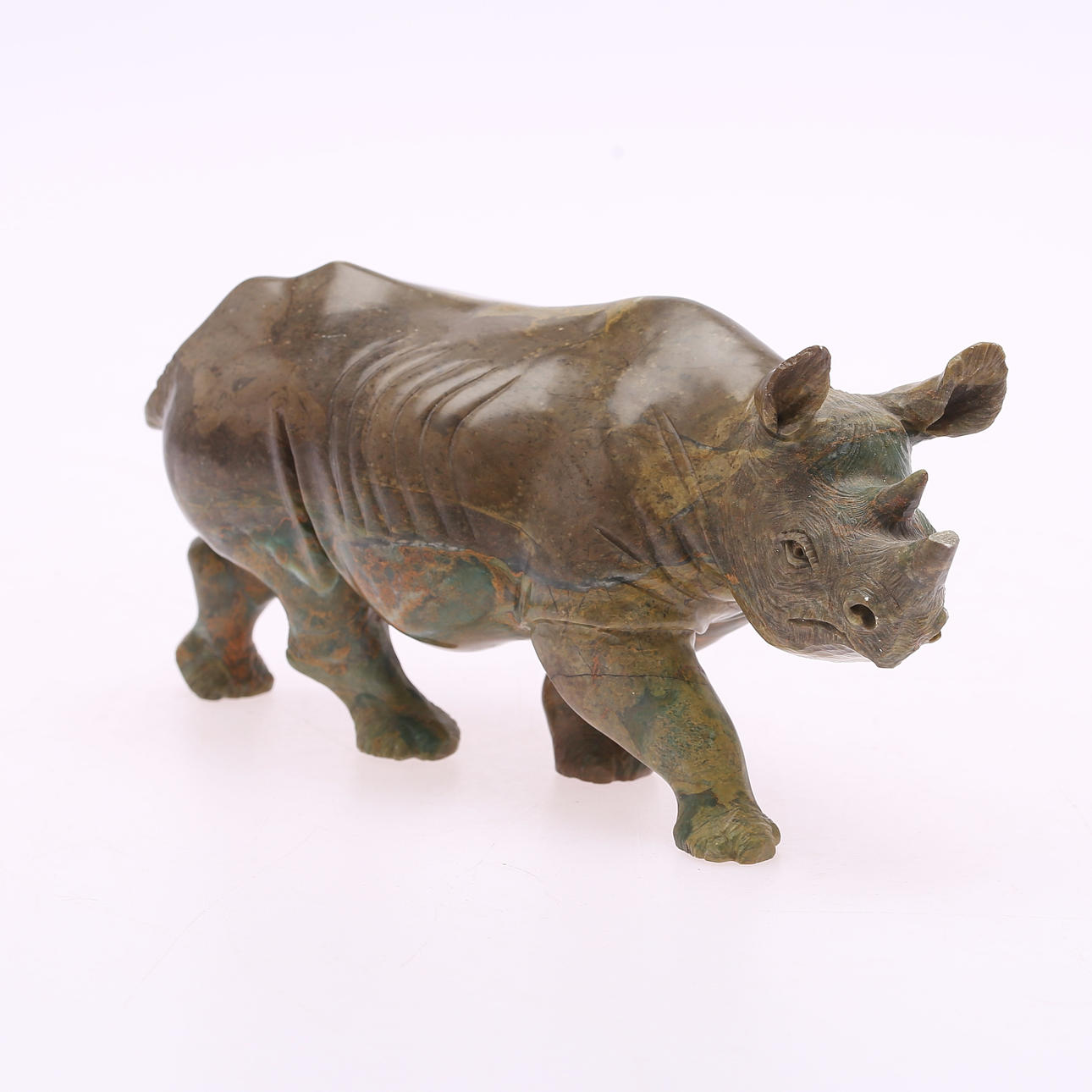 SKULPTUR, Nashorn, Speckstein.