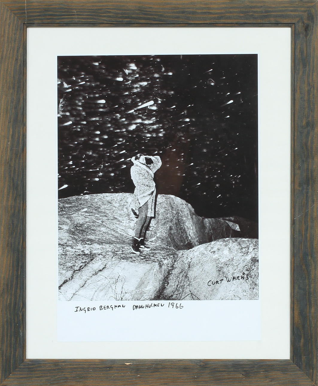 CURT WARÅS. Ingrid Bergman Dannholmen 1966,fotografi, signerad.