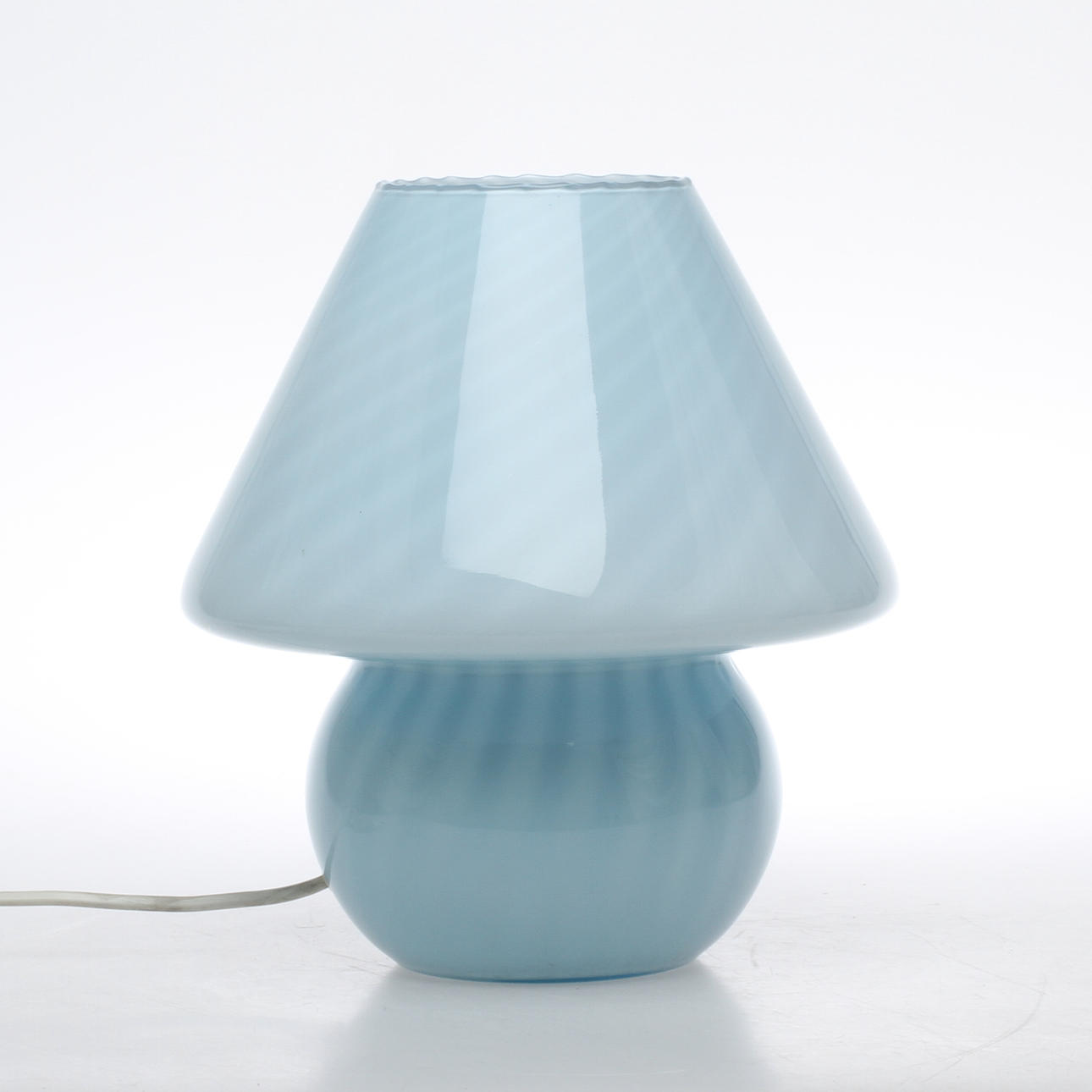 BORDSLAMPA, glas, 1950/60-tal.