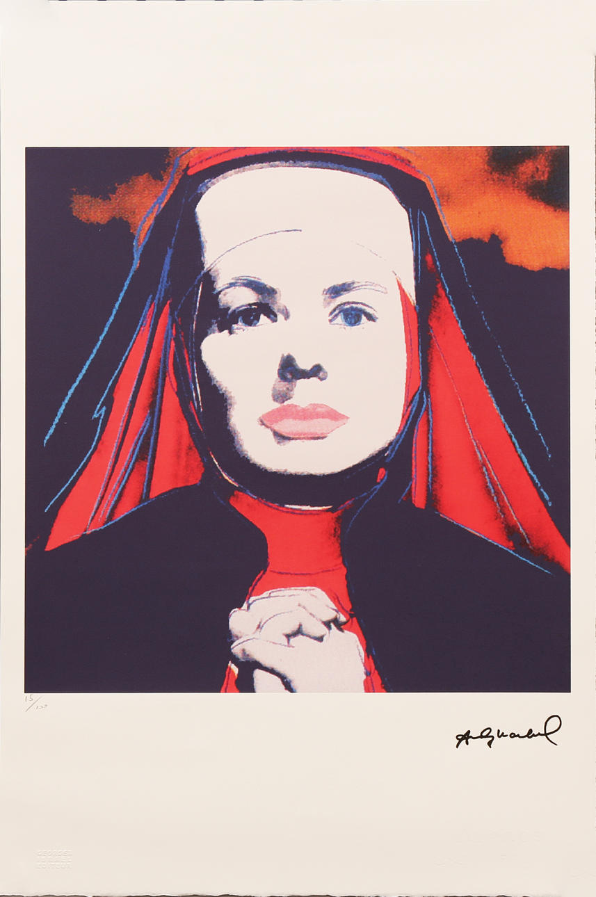 ANDY WARHOL. EFTER. ”Ingrid Bergman. Nunnan”.