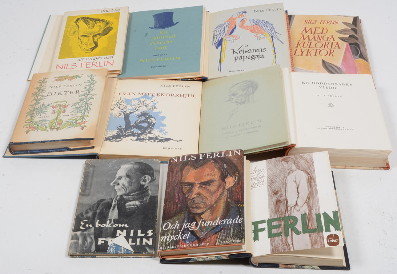 Nils Ferlin, Böcker om och av honom 11 volymer.