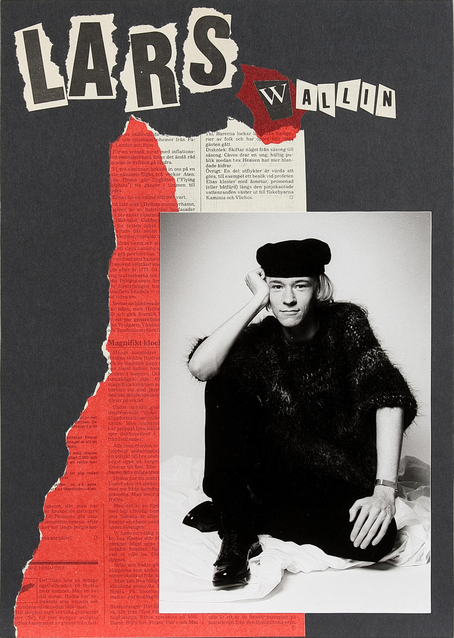 LARS WALLIN. Cover for application folder, Beckmans, 80s.