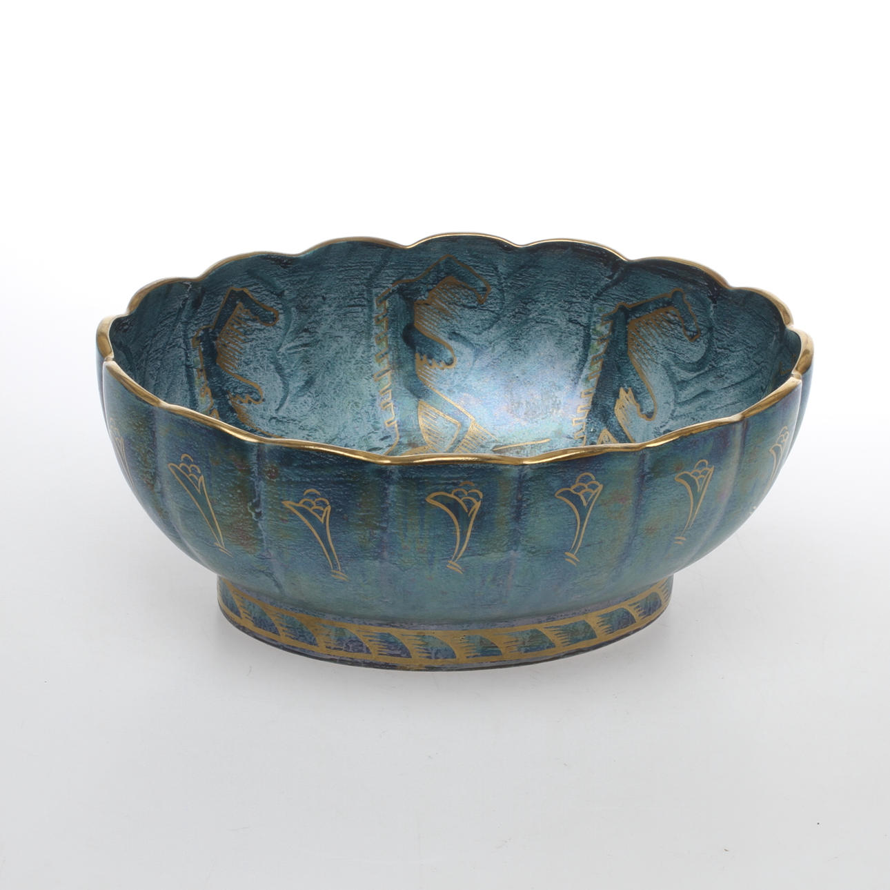 SKÅL, flintgods, Josef Ekberg, Gustavsberg 1927.