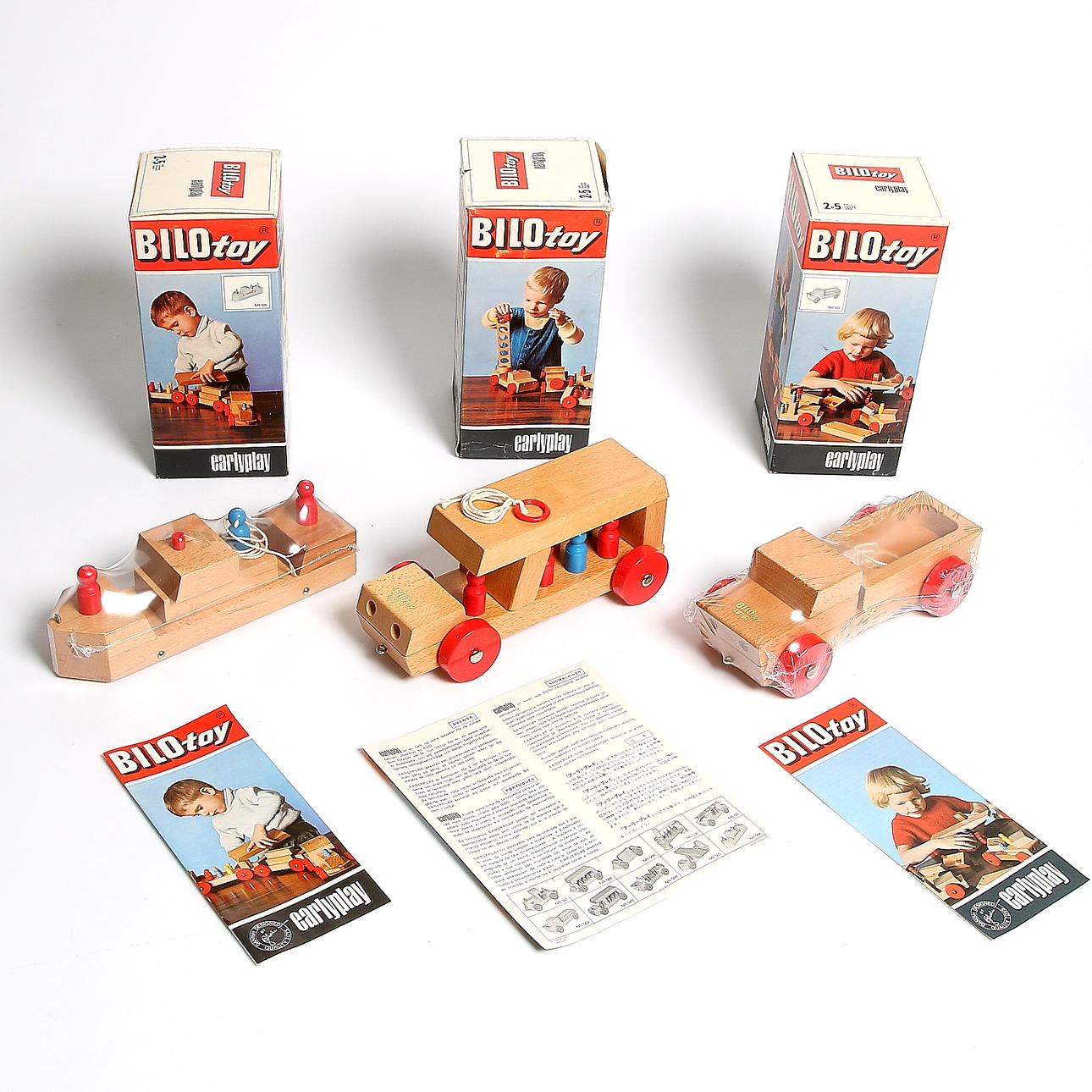 TRÄLEKSAKER, 3 st, Bilotoy, Danmark. 1960-tal.