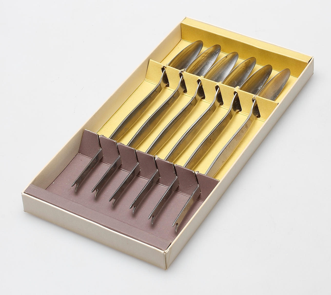 HUMMERGAFFLAR, 6 st, rostfritt stål, "Focus", Folke Arström, Gense.