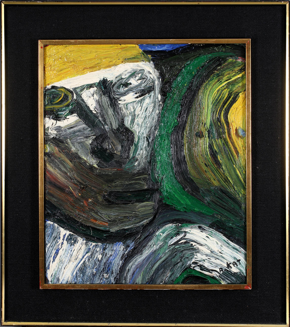 ALEXANDER KAJ LINDSTRÖM. Figure composition, oil on canvas, signed.