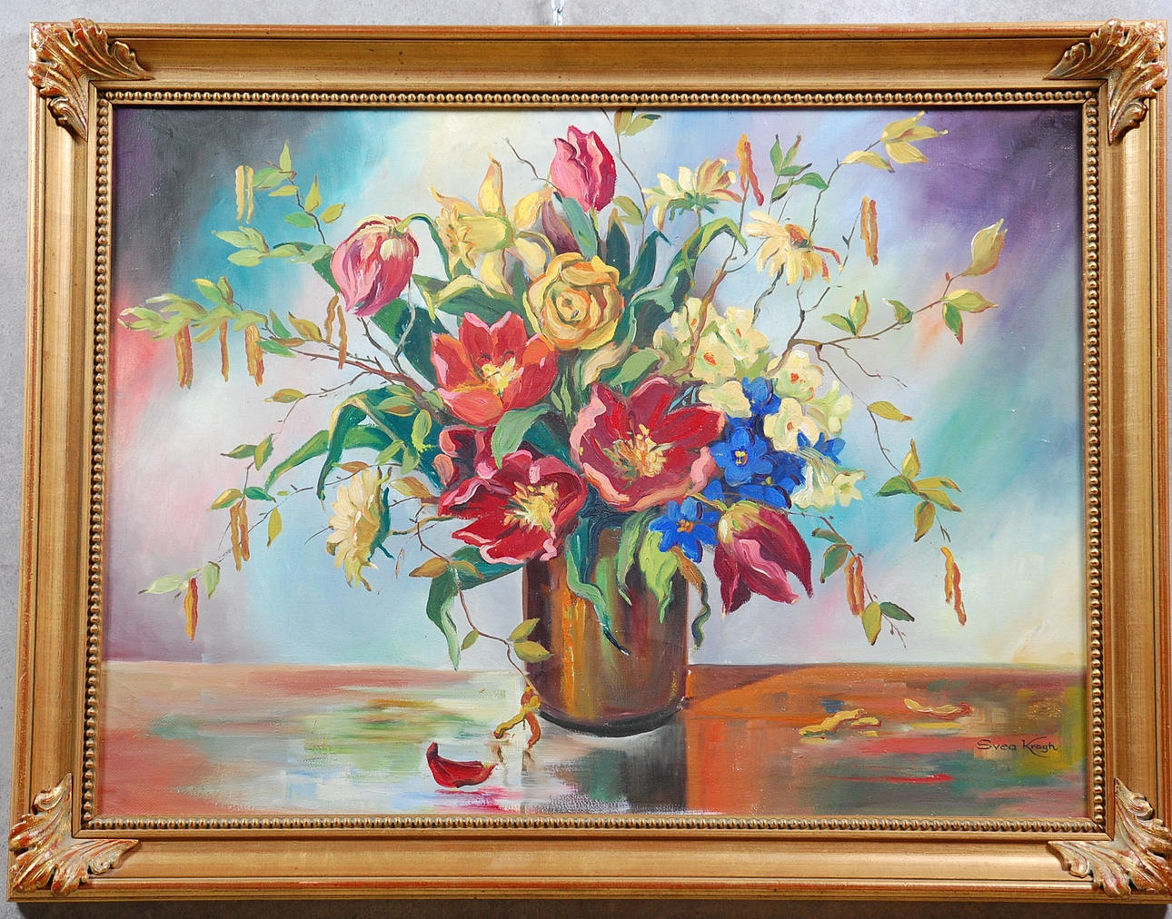 SVEA KROGH. olja på duk, signerad.