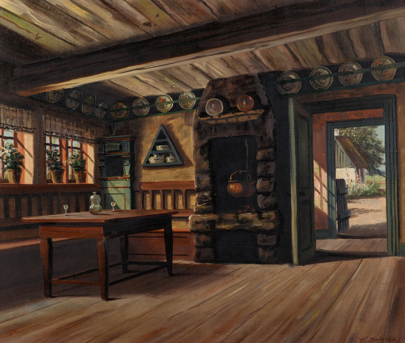 W. BEHRENS. Peasant interior.