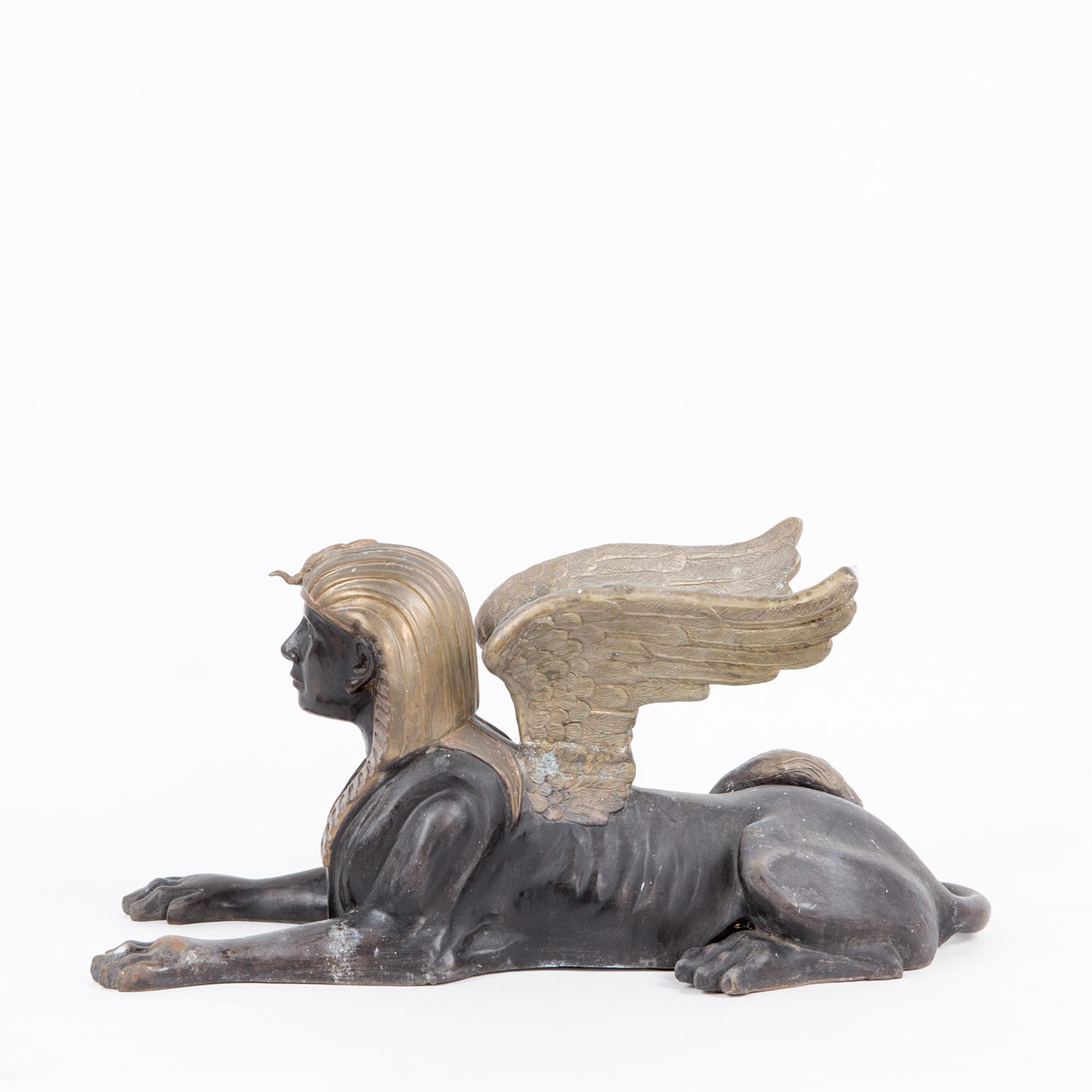 FIGUR / SKULPTUR, sfinx, bronze, messing.