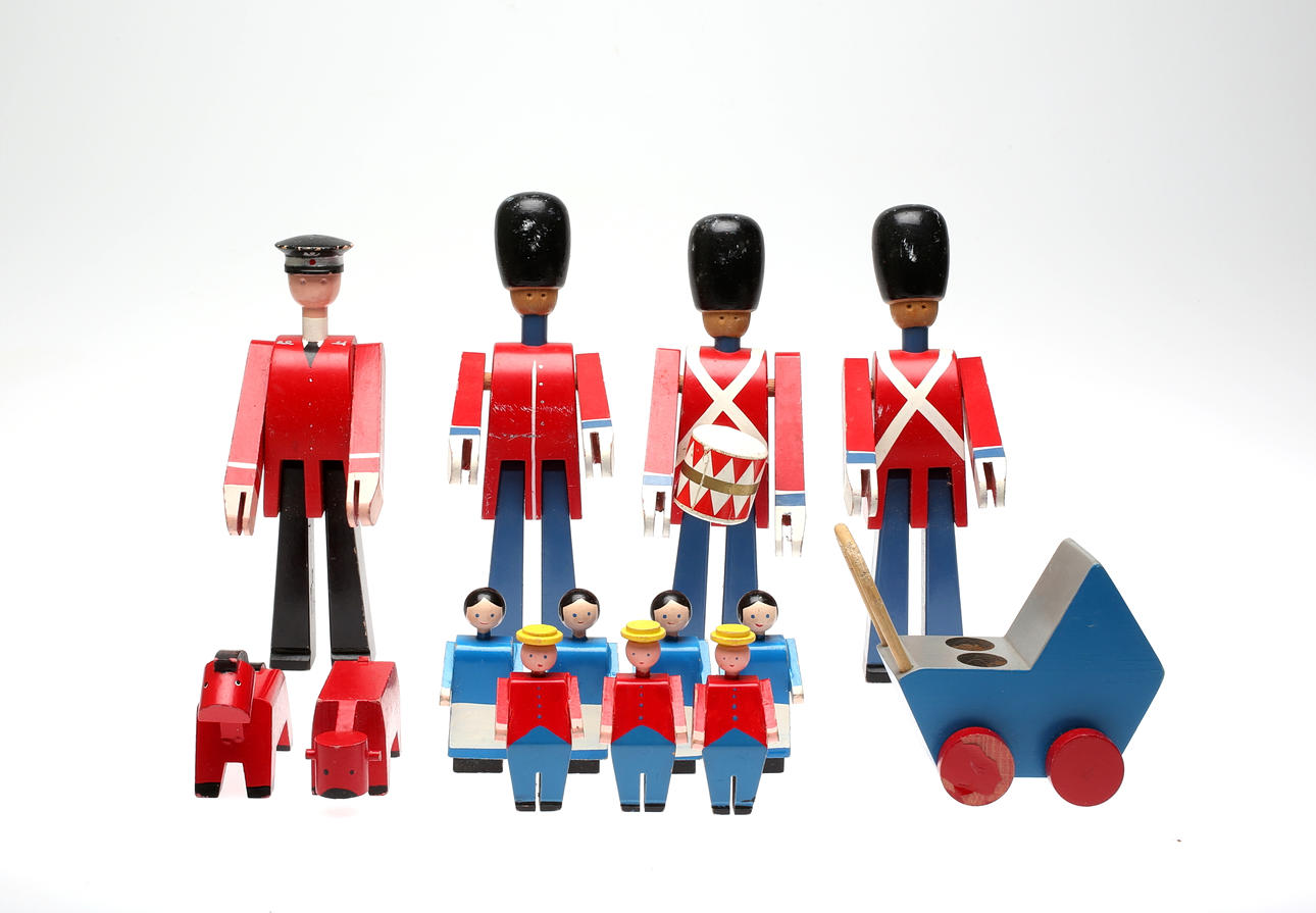 KAY BOJESEN. Leksaker, Samling, Danmark, 14 delar.