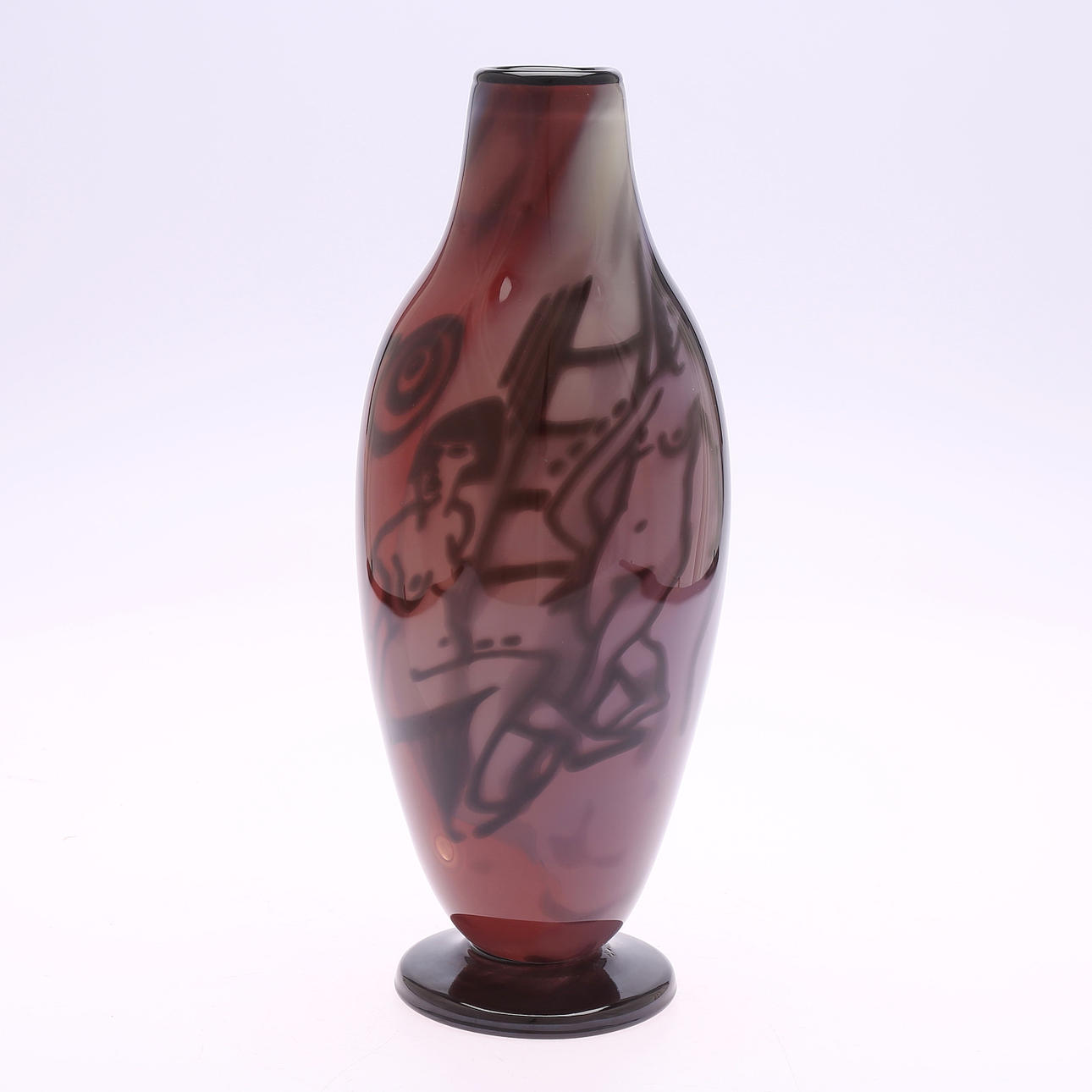 MARTTI RYTKÖNEN. Vase, Graal, Orrefors Studio, signed and dated 1999.