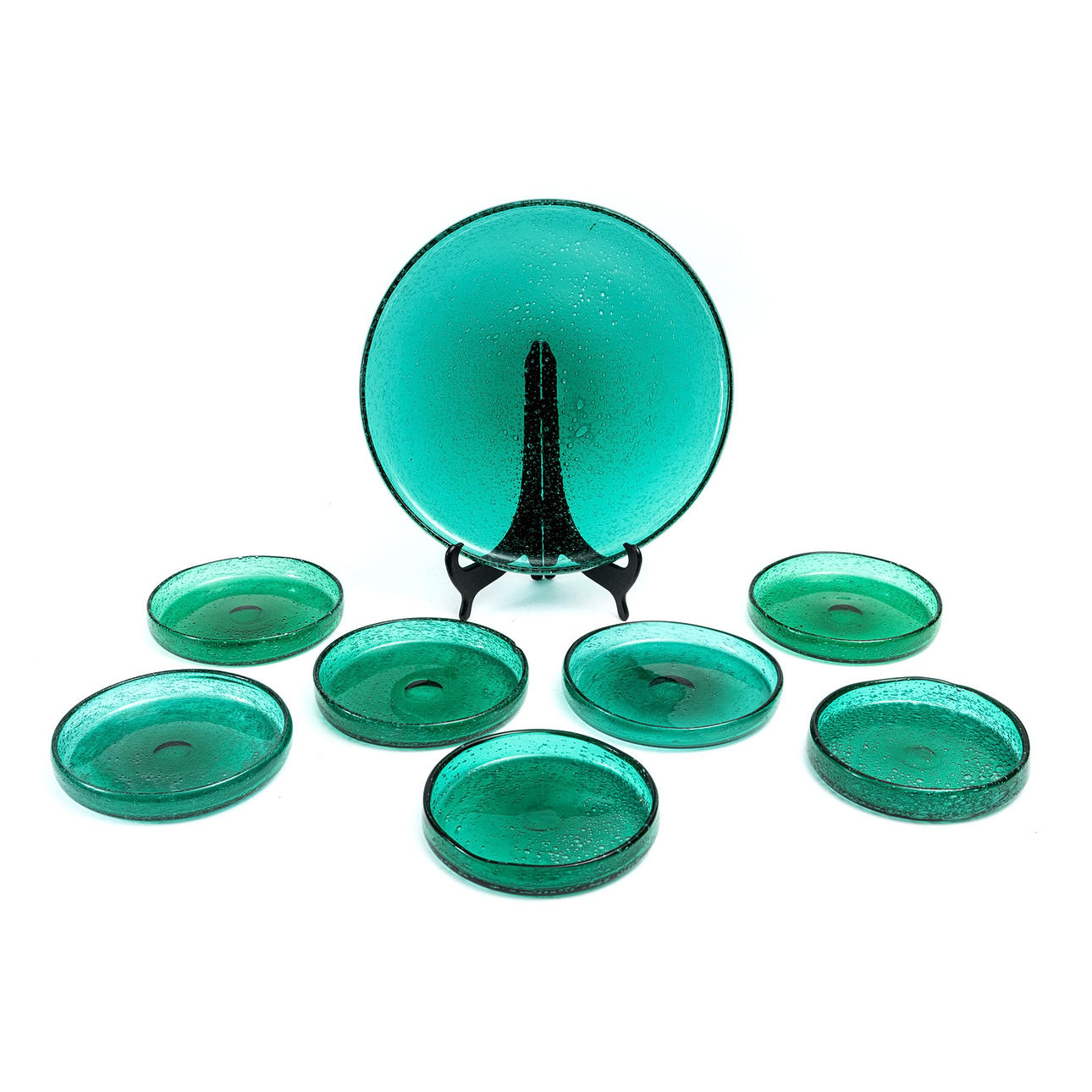 ARNE JON JUTREM, "Grønland", Hadeland Glasværk, Norge, 8 servicedele, model designet 1953.