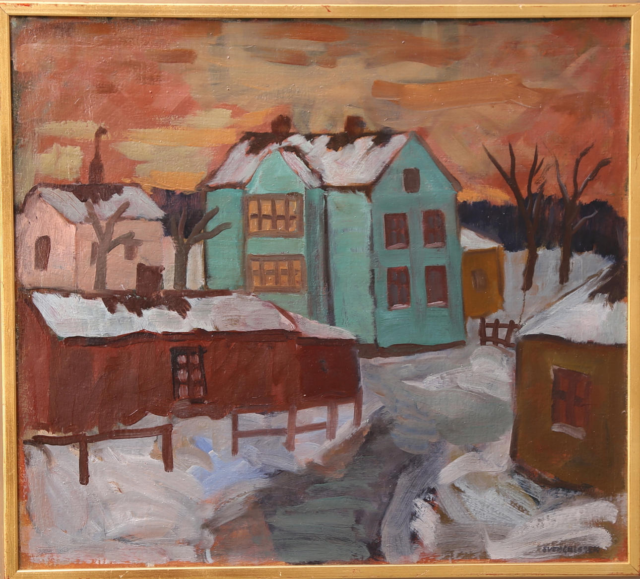 GILLGREN SVEN. Olja på duk, signerad.