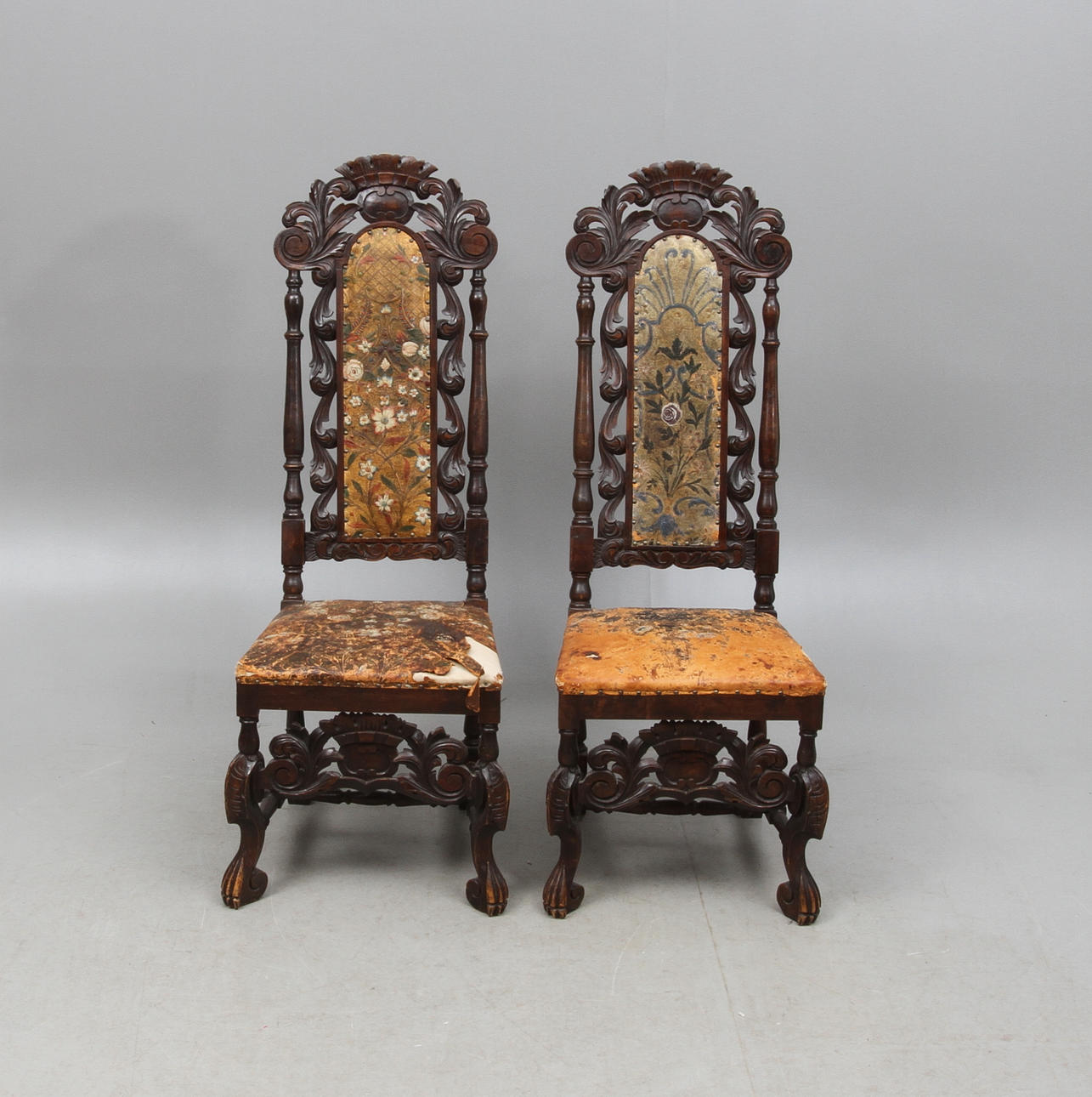 STOLAR, ett par, barockstil, 1900-tal.