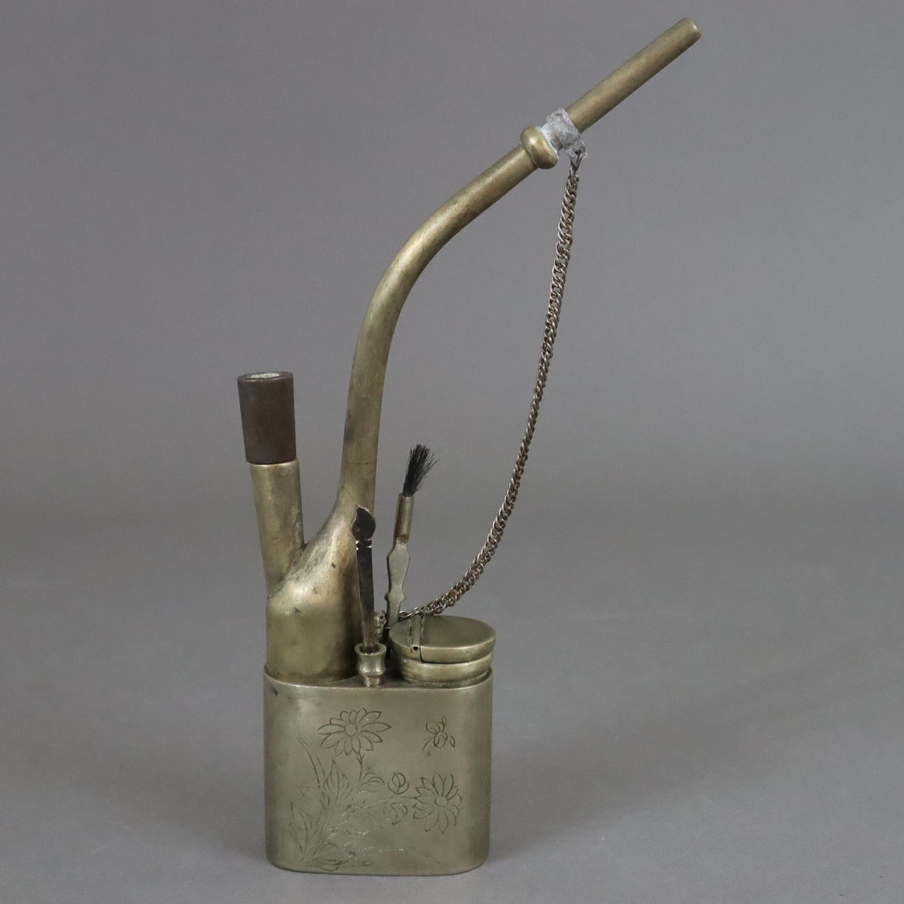 - Chinesische OPIUMPFEIFE - Metall.