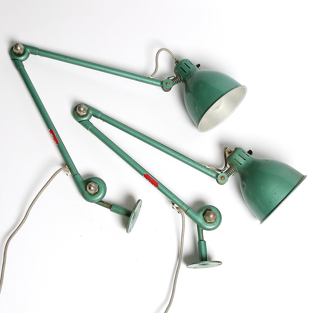 VÄGGLAMPA, ett par, Essde-lampa, Bröderna Johansson, Auto metall, Skellefteå, 1930/40-tal.