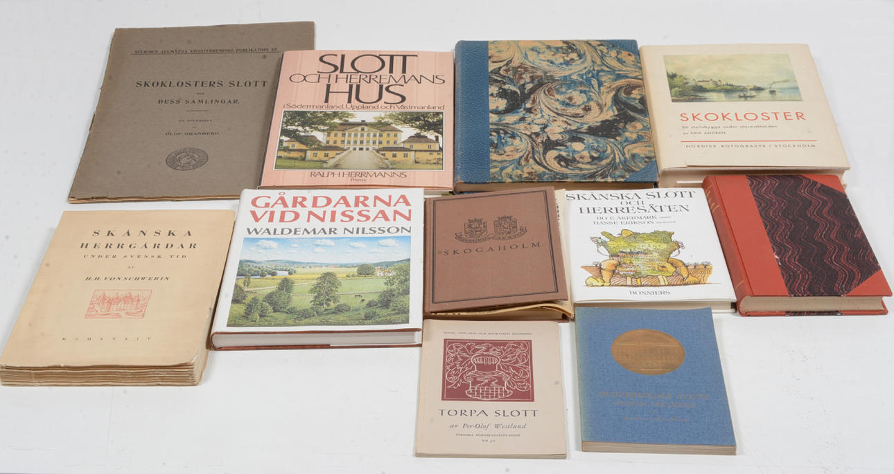 Svenska slott och gårdar, mm. 11 vol.