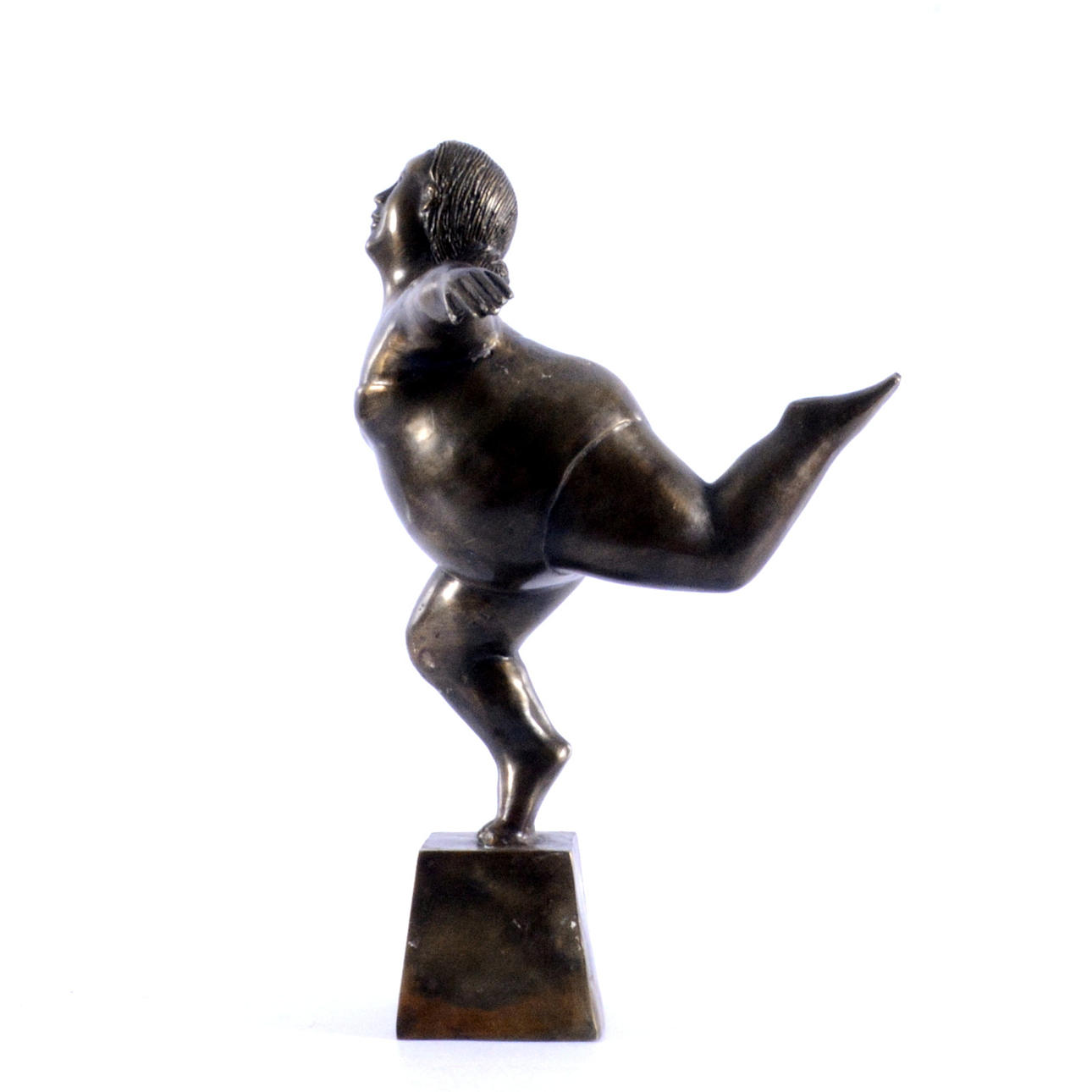 SKULPTUR, dansende kvinde, forgyldt bronze.