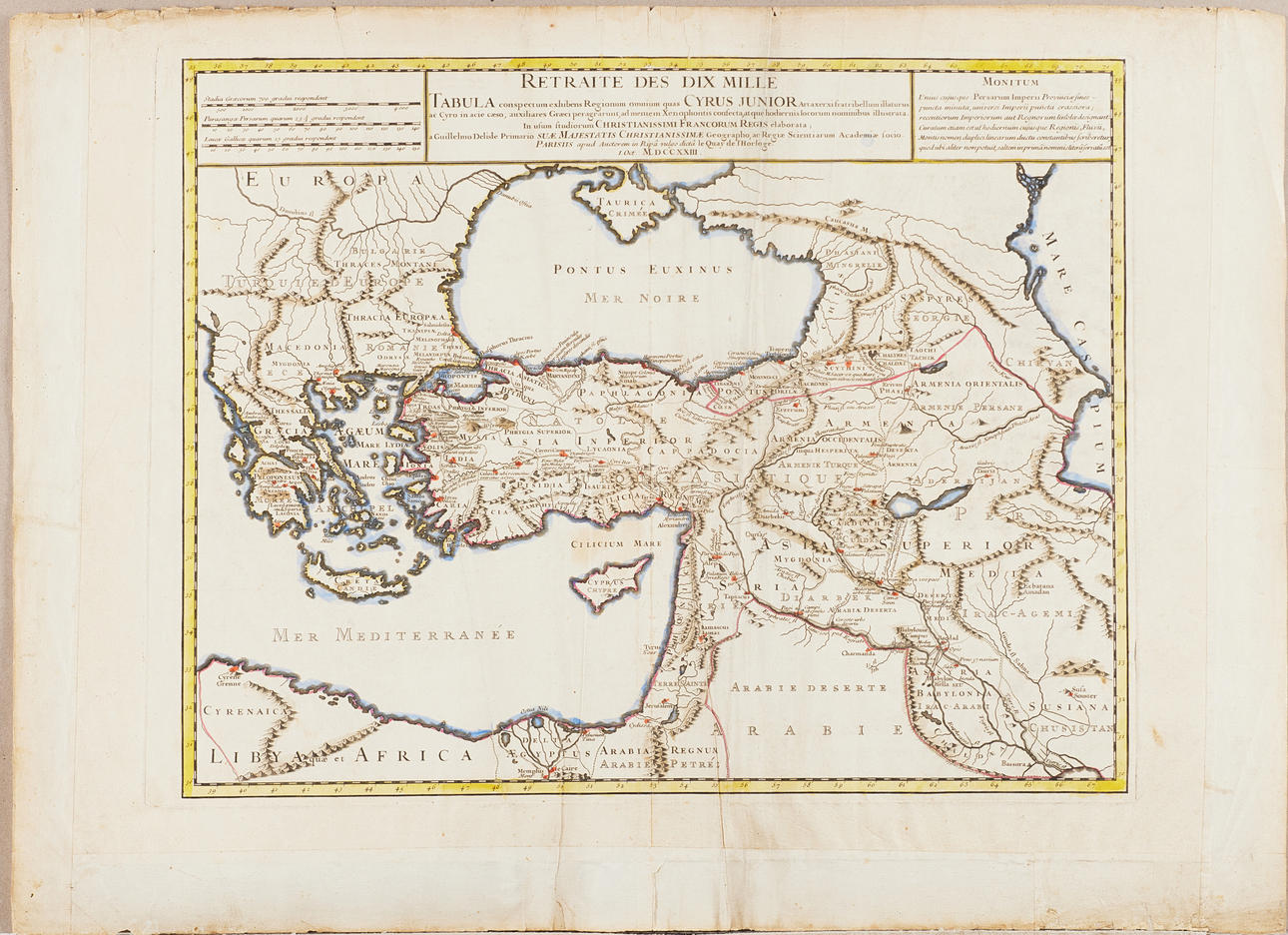 Mapa del Mediterráneo Oriental.