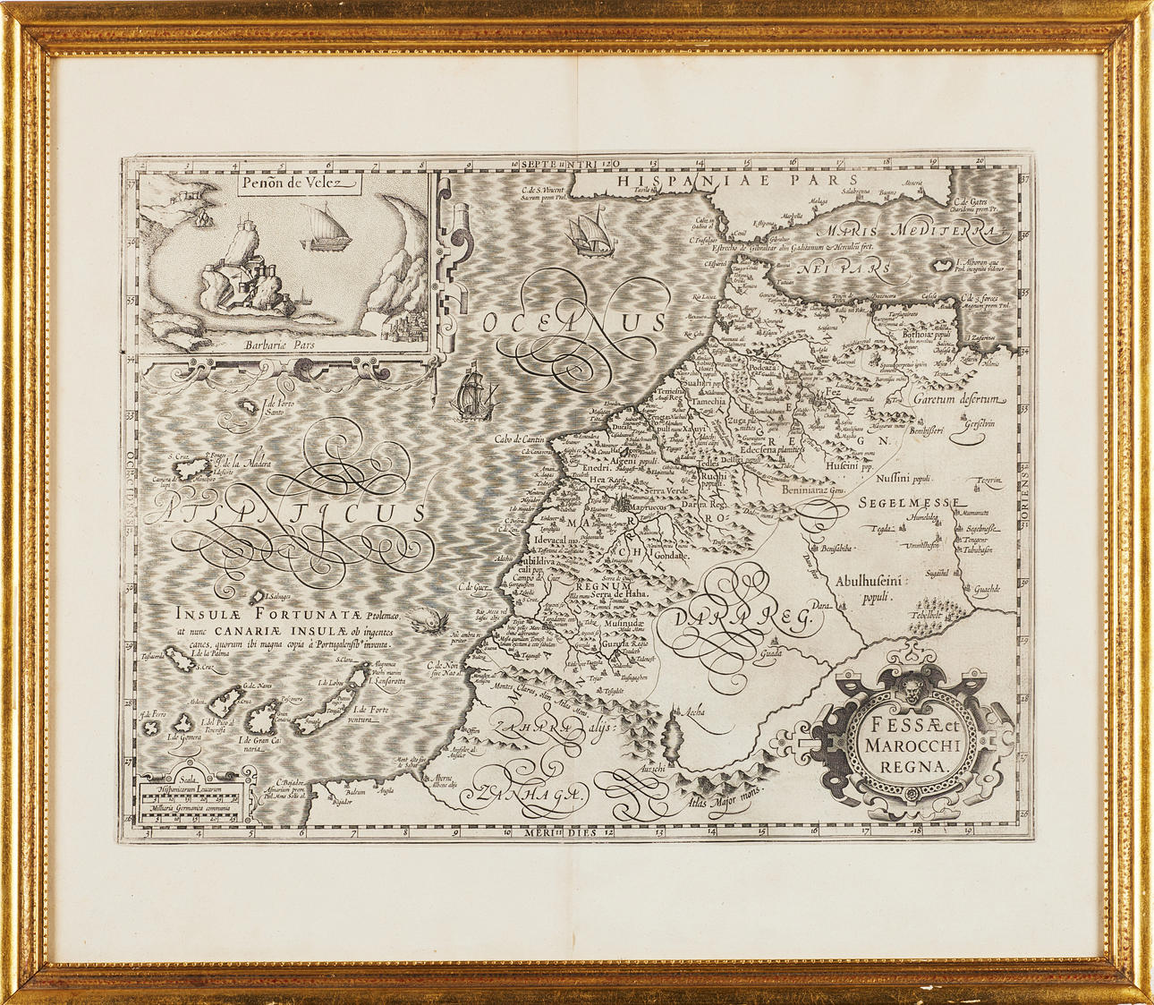 Kort over Marokko af Mercator 1620.