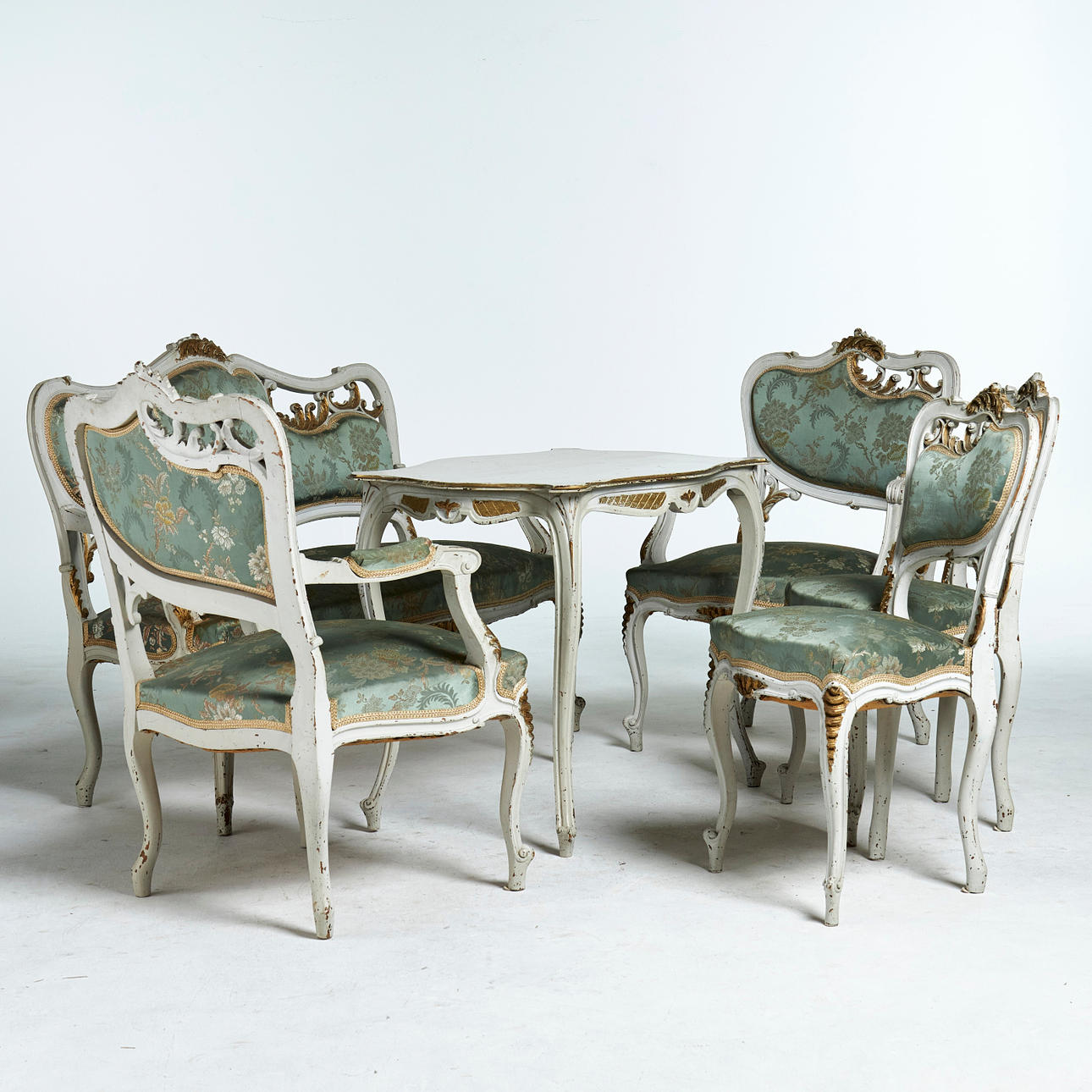 SALON GROUP, rococo style, early 20th century, consisting of two ...