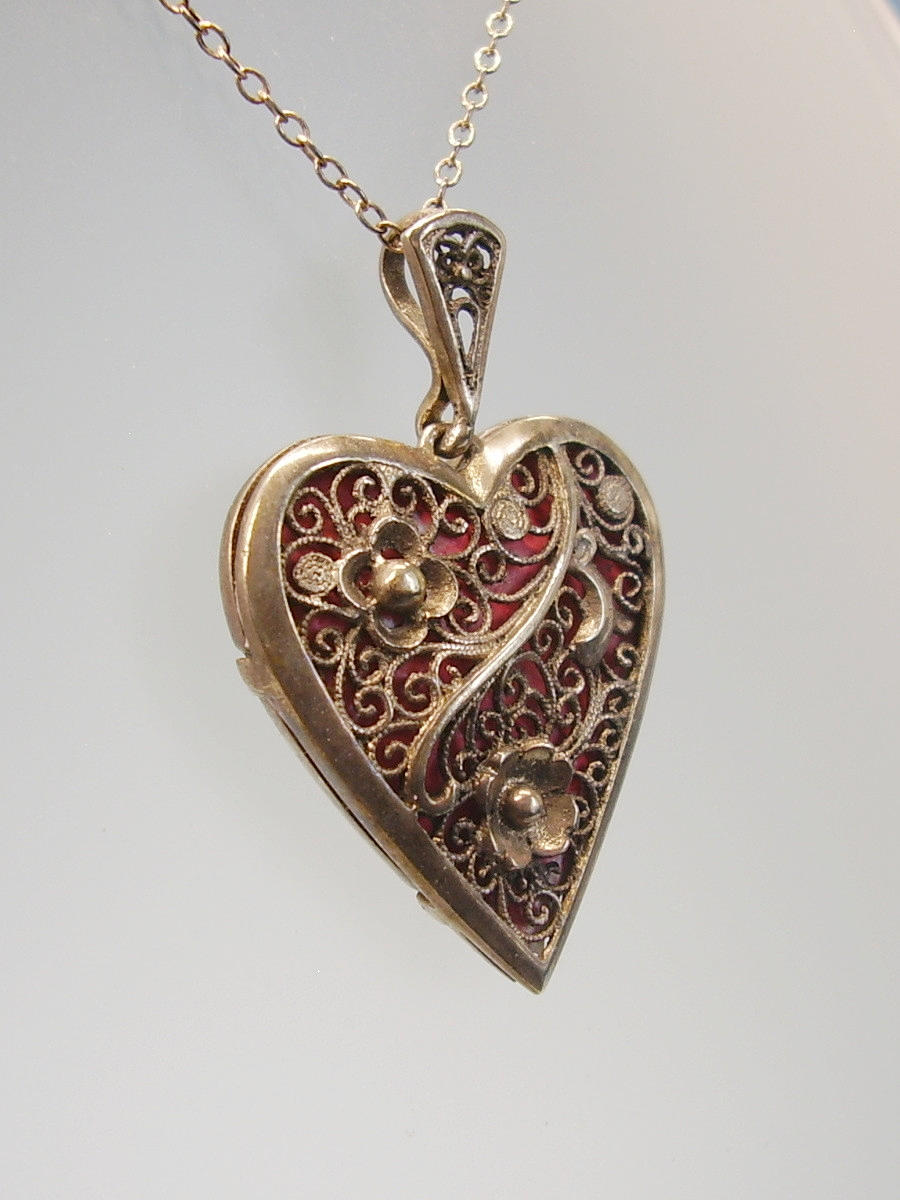 MEDAILLON ANHÄNGER SILBER 835 + KETTE.