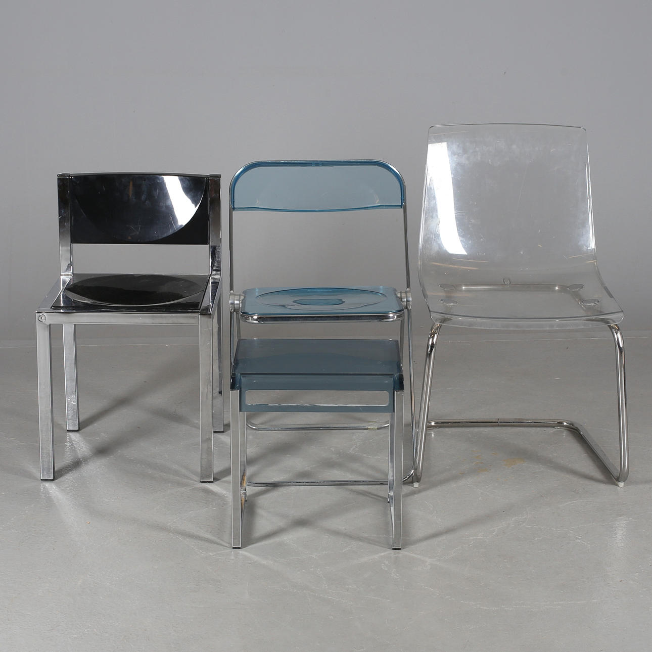 CHAIRS, 4 pcs, plastic/metal, Ikea.