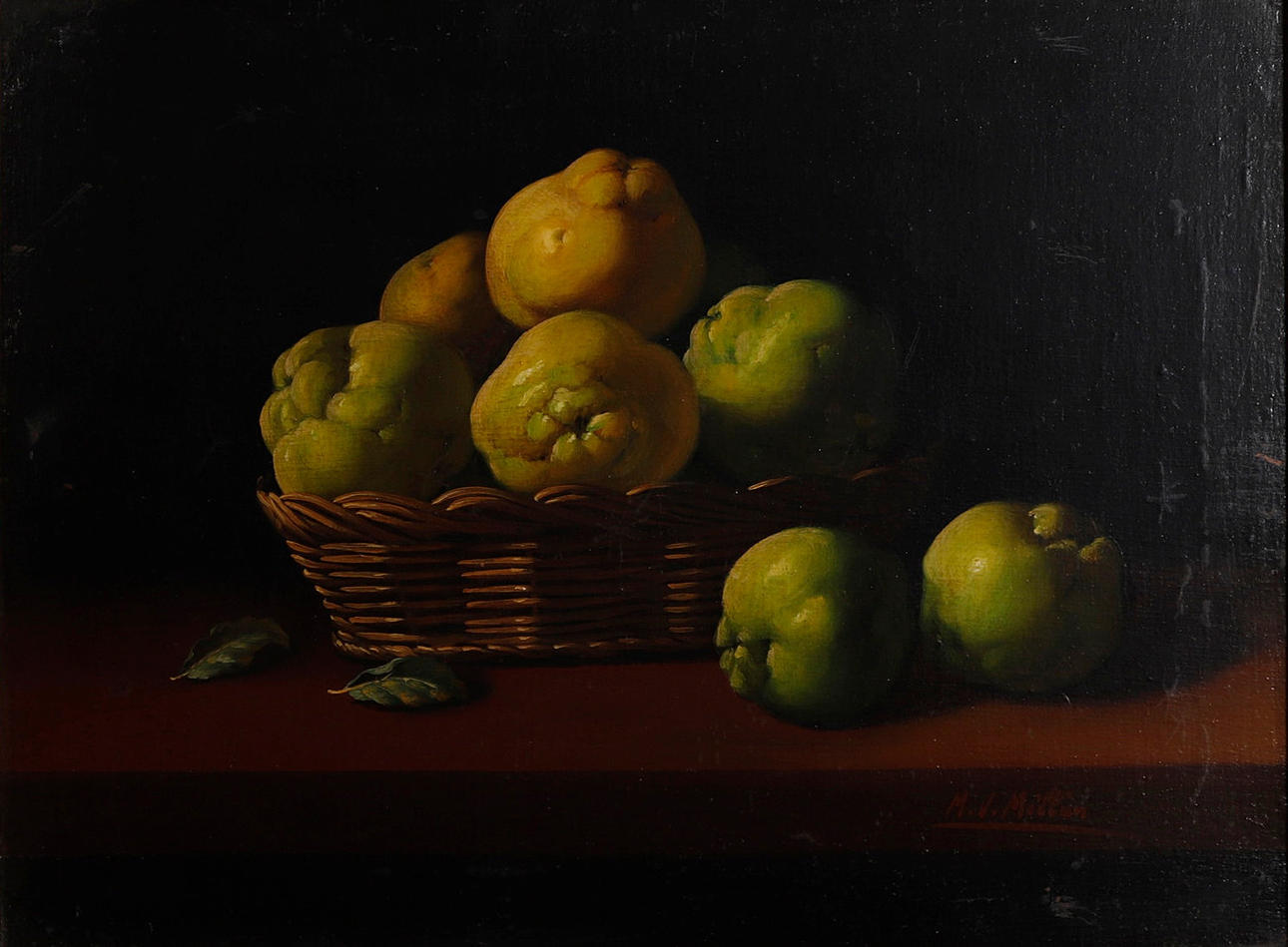 MANUEL VENTURA MILLÁN. "Cesta con membrillos".