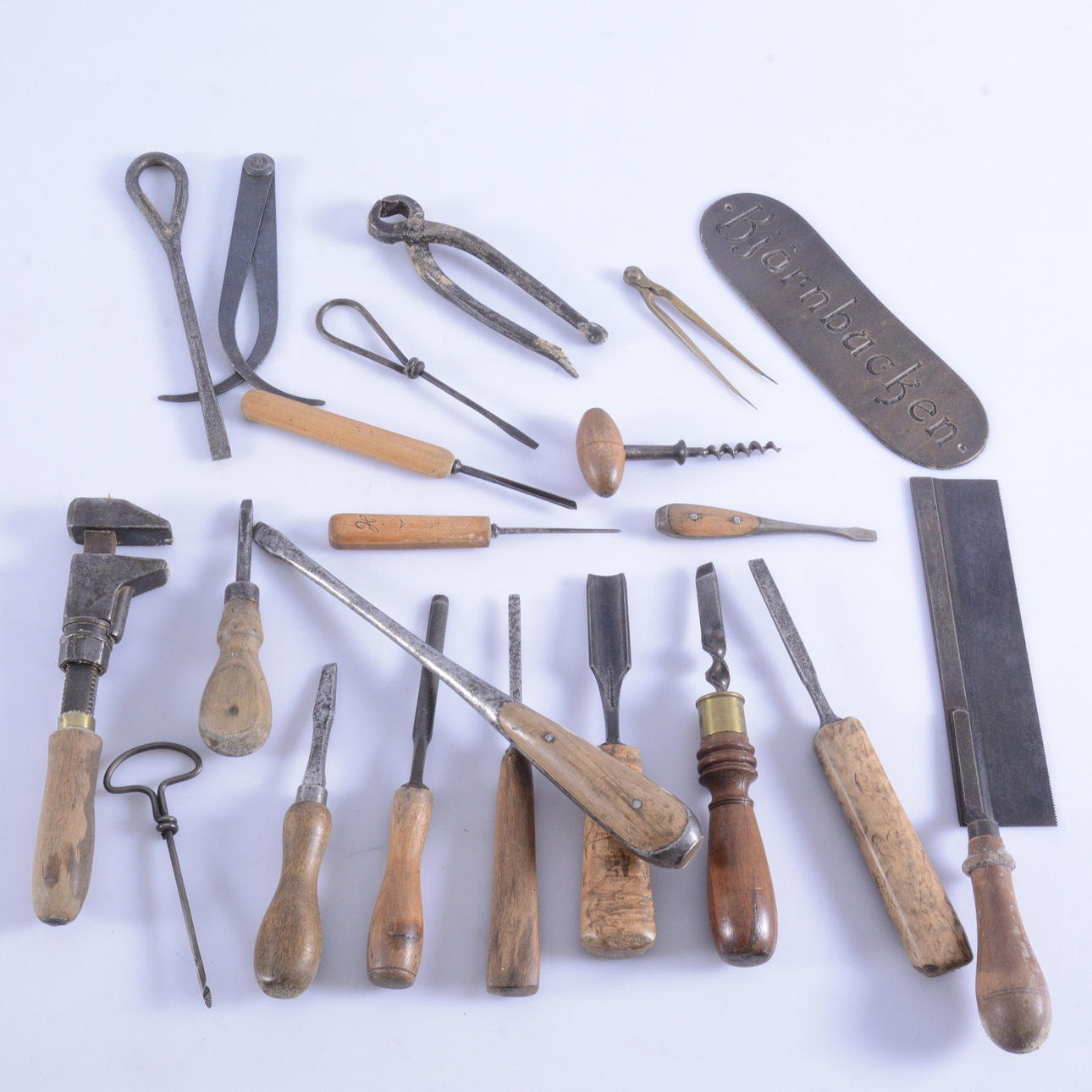 VANHAT TYÖKALUT, 21 kpl, 18/1900-luku.