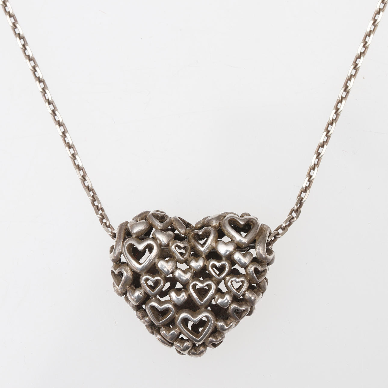 GEORG JENSEN. pendant with chain, sterling silver, 
