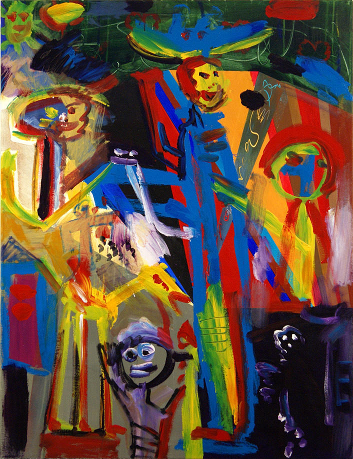 SCHMEJKAL, HANS-JÜRGEN. ”Jag har en dröm.” olja/tyg. 130 x 100 cm A tergo bez., dat. och Betit.: 1769/19.5.02/Jag har en dröm. Oinramad.