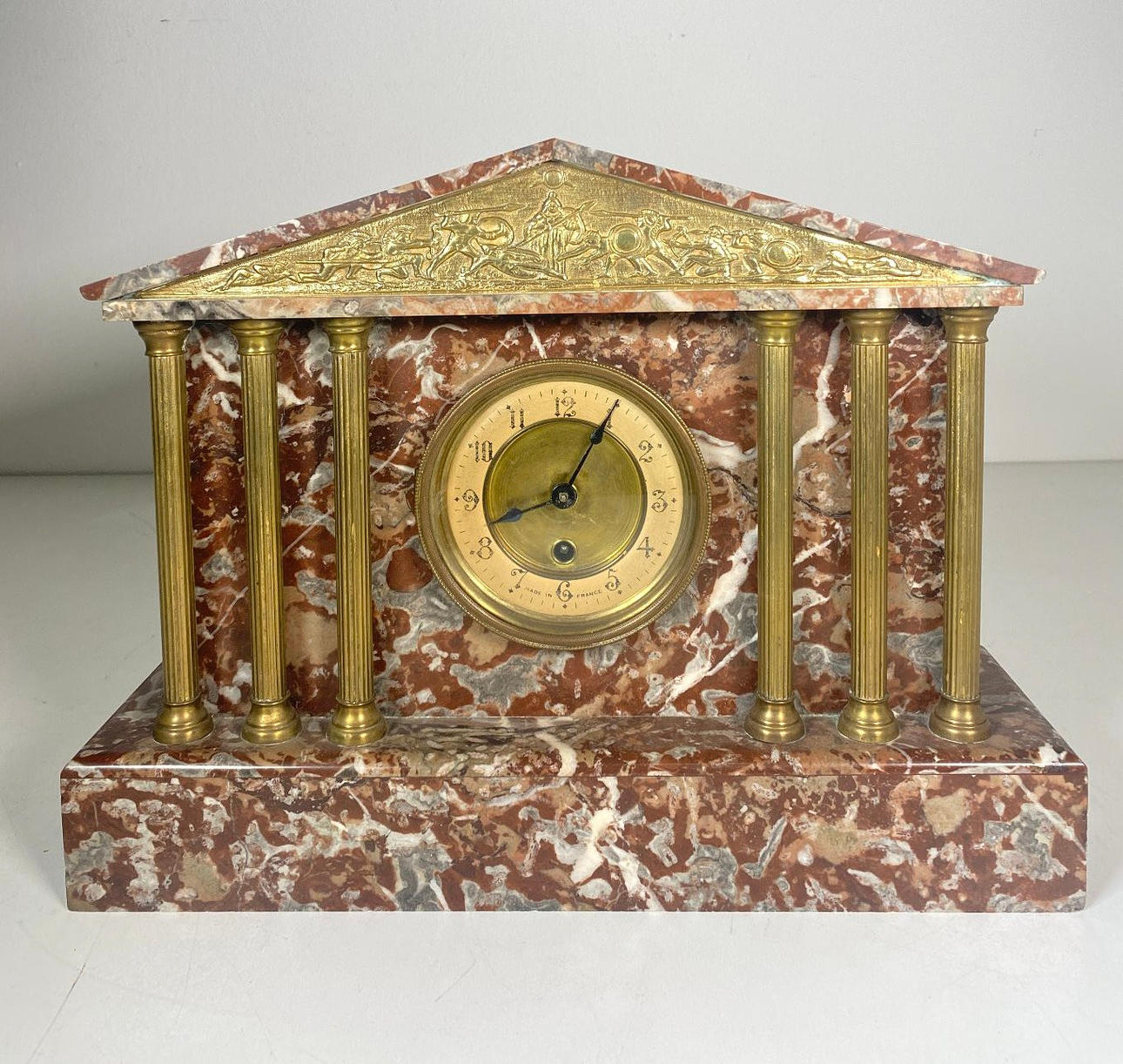 Fransk bordsklocka/öppen spis klocka.